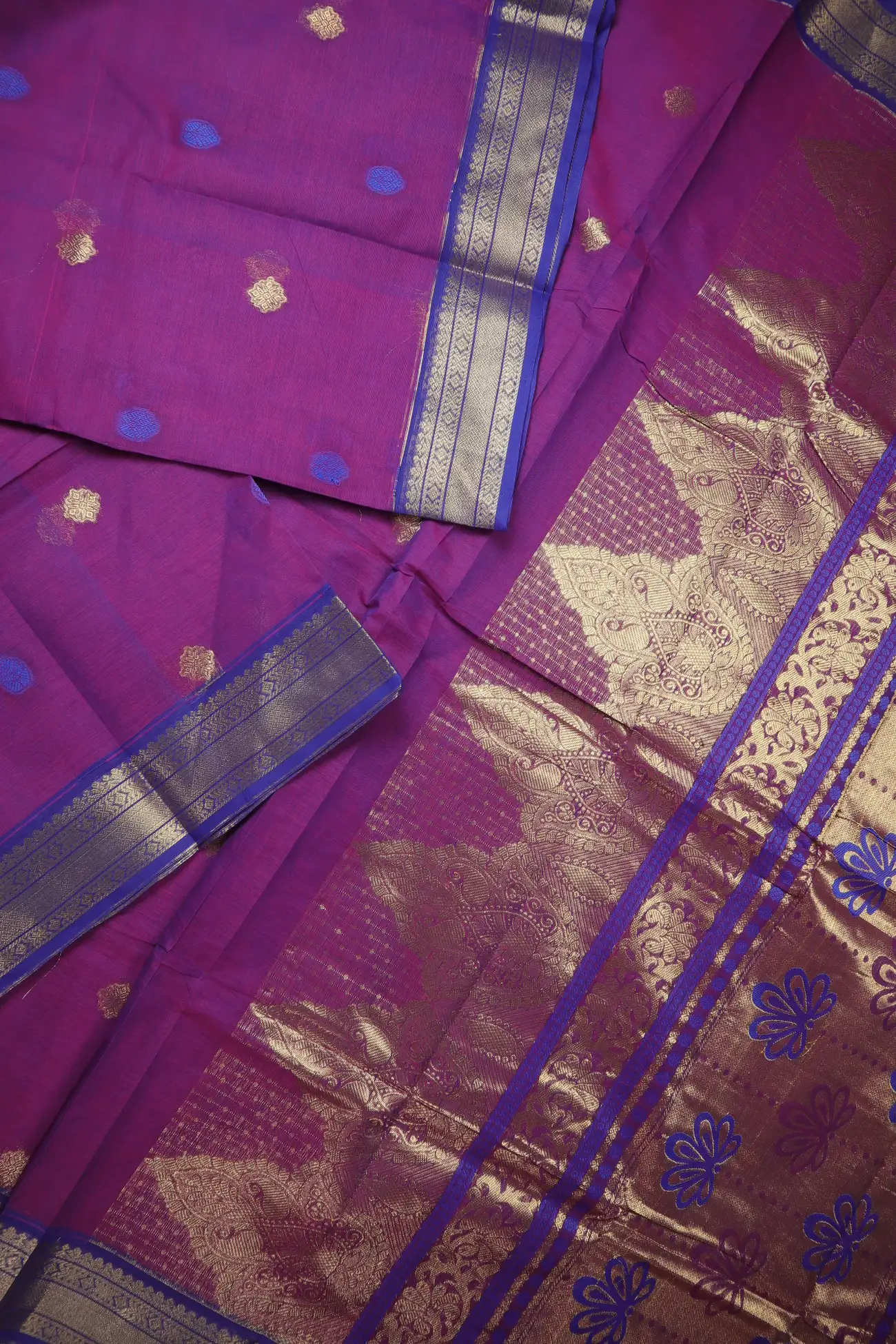 magenta-buttas-kanchi-cotton-saree-uu005594-b