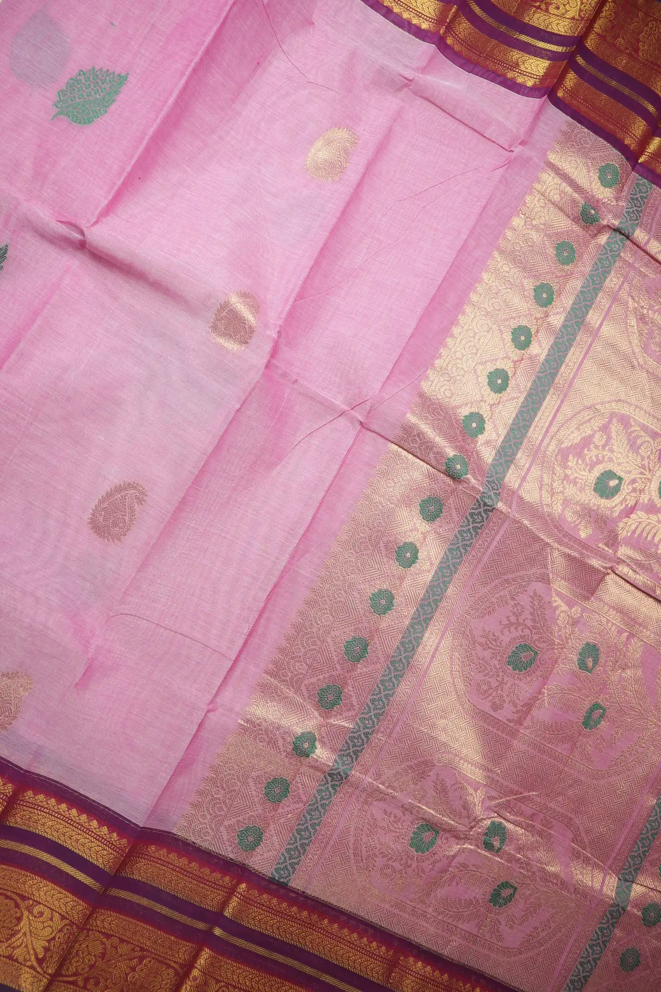 light-pink-mango-leaf-kanchi-cotton-saree-uu005570-c