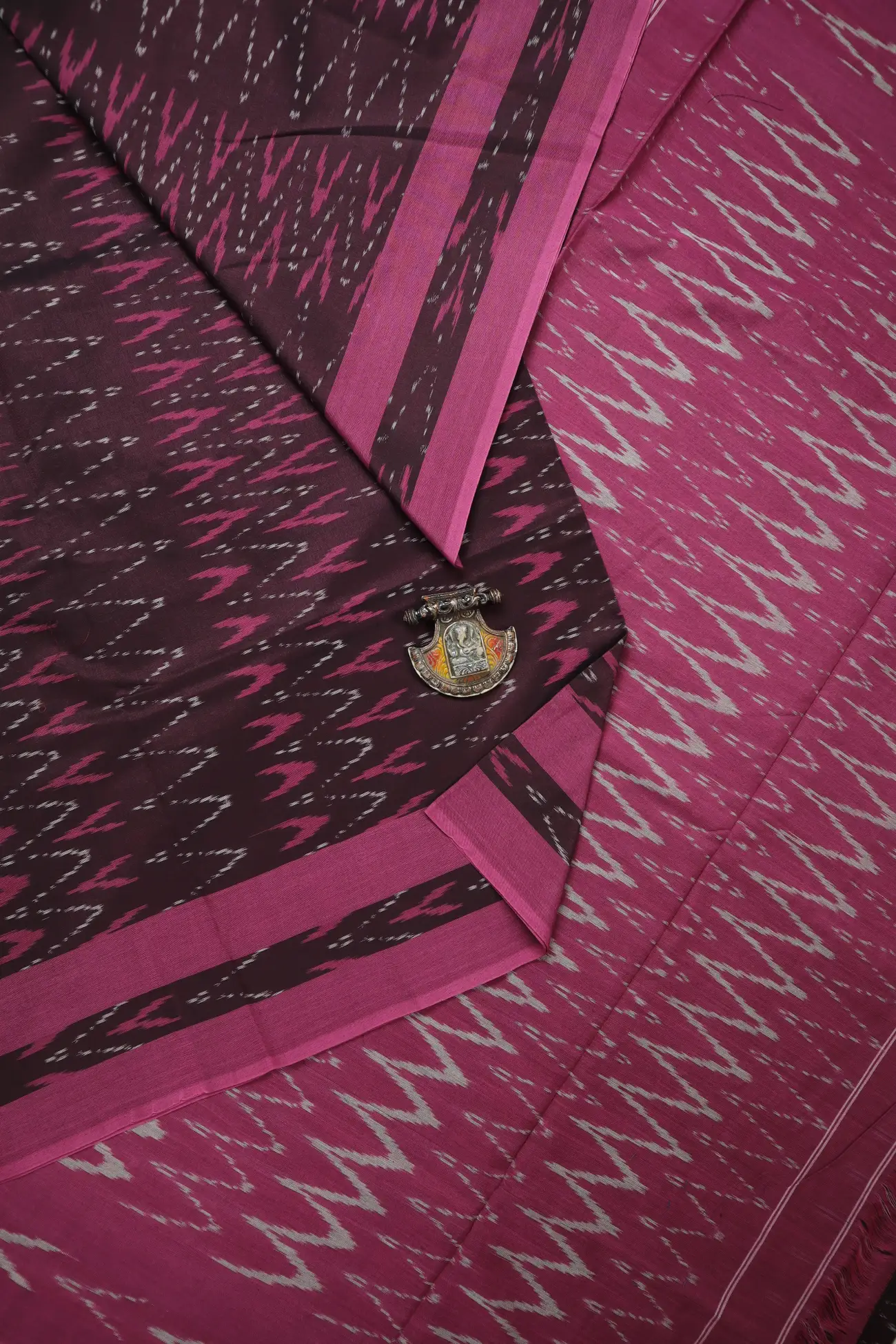 dark-magenta-ikat-ikat-saree-is001448-a