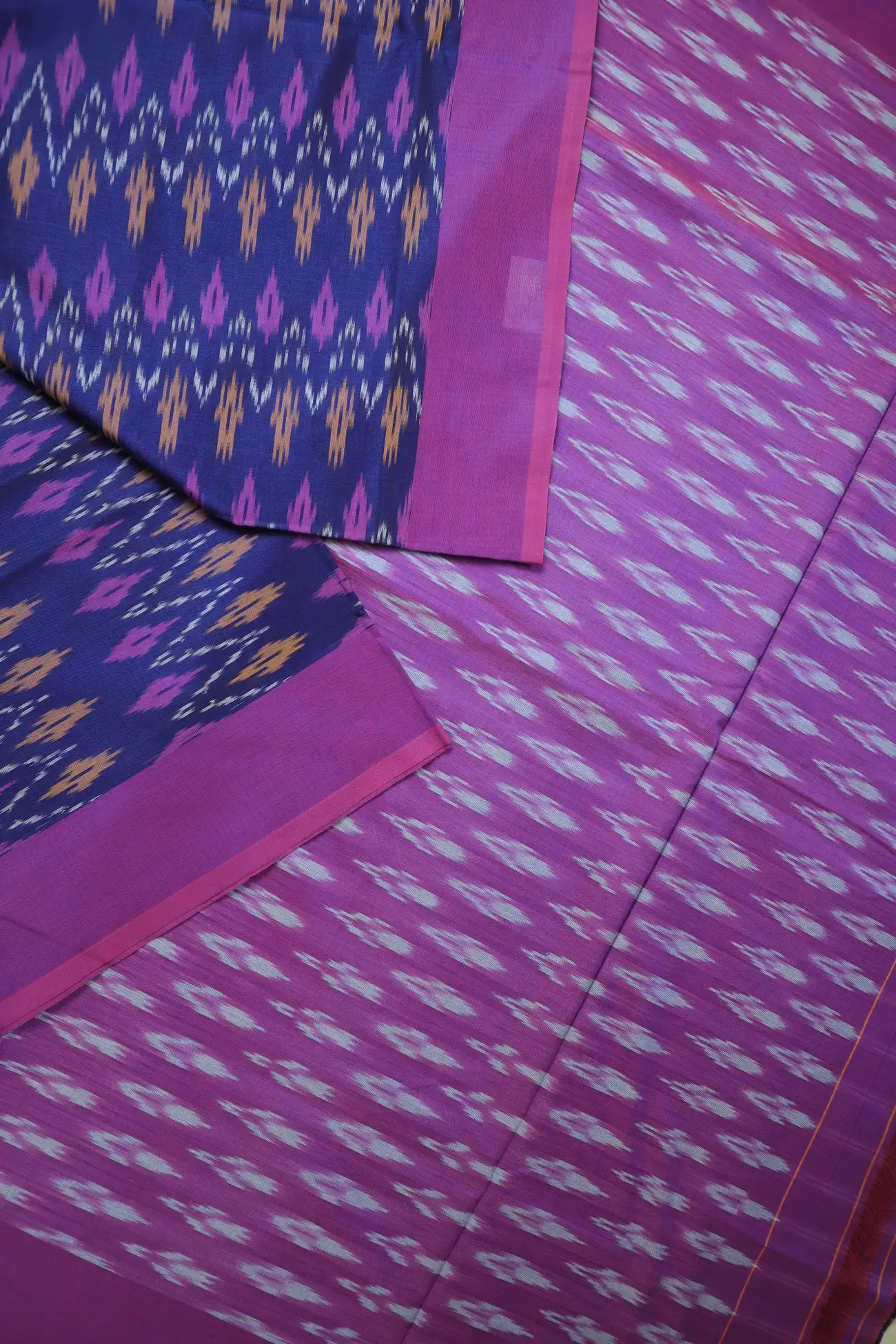 indigo-ikat-ikat-saree-is001436-b