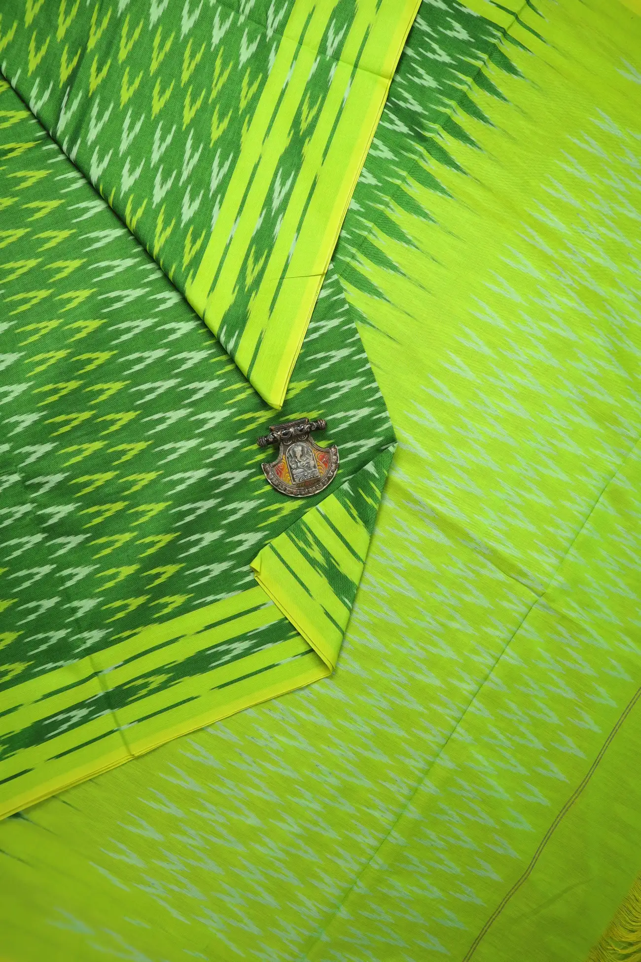light-green-ikat-ikat-saree-is001467-a