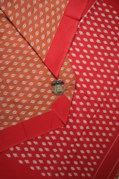 orange-red-ikat-ikat-saree-is001442-a