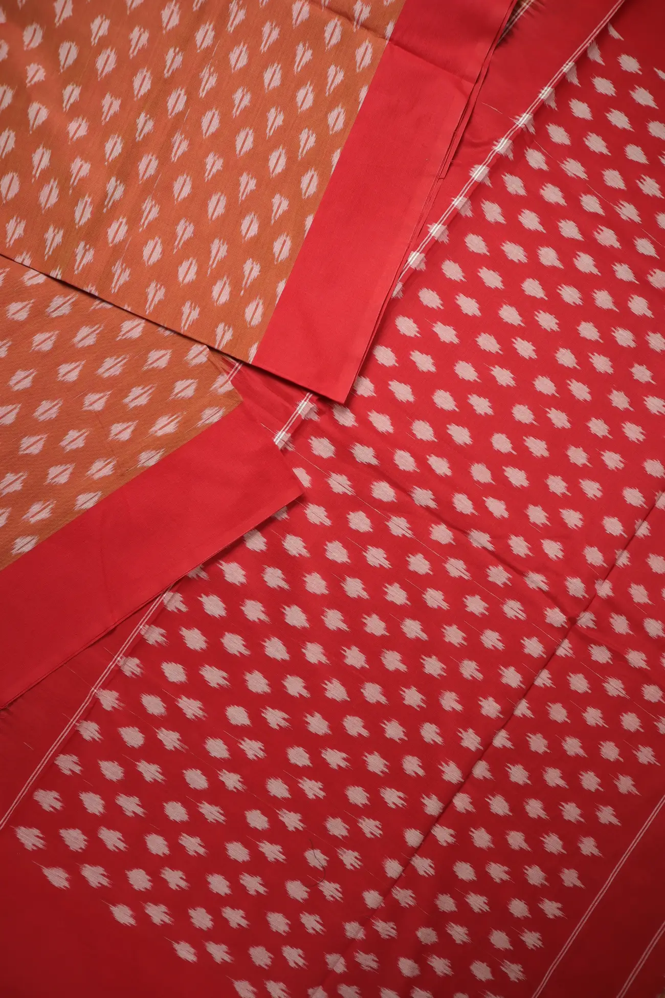 orange-red-ikat-ikat-saree-is001442-b