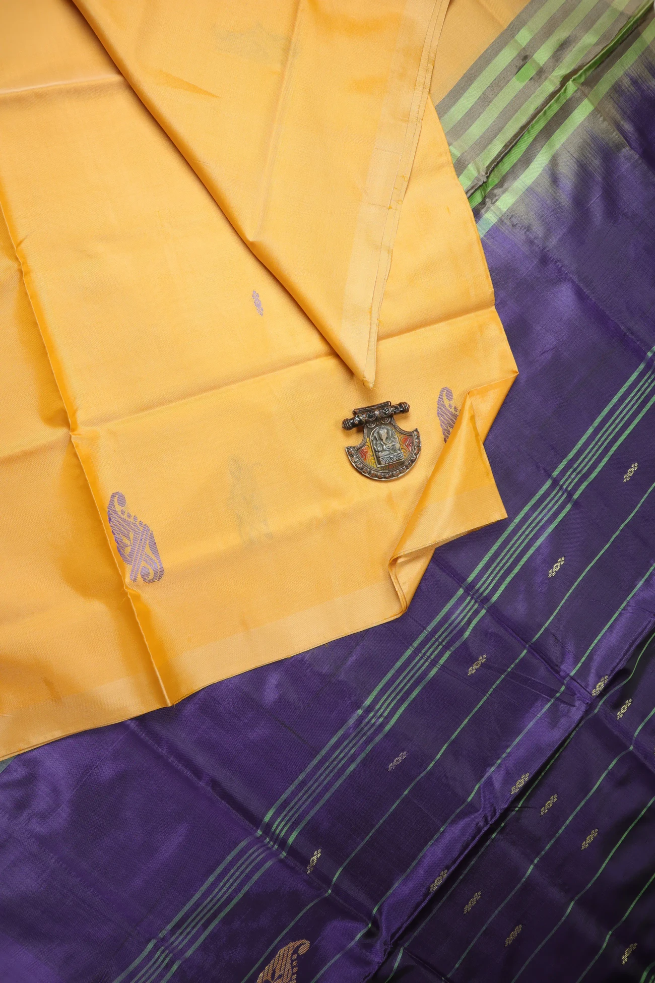 sandy-brown-mango-banana-pith-silk-saree-bps000603-a