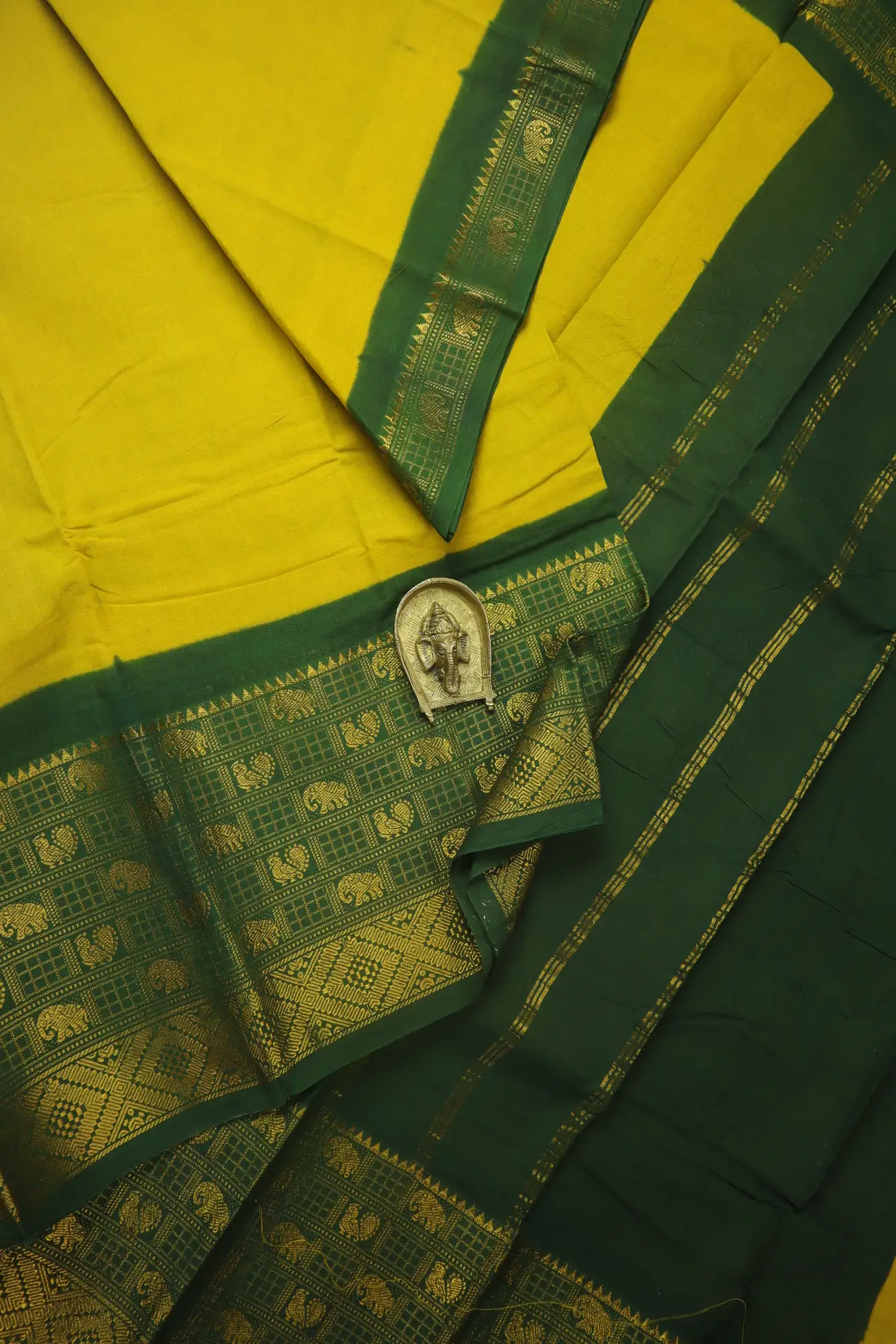 mustard-elephant-peacock-madurai-sungudi-saree-ss006360-a