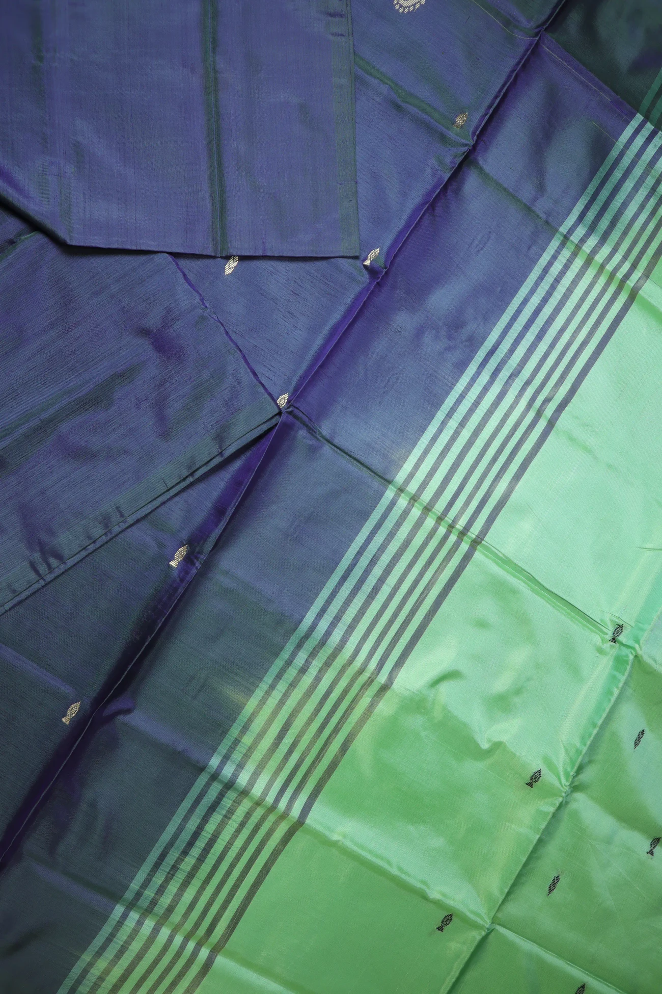dark-slate-blue-mango-banana-pith-silk-saree-bps000588-b