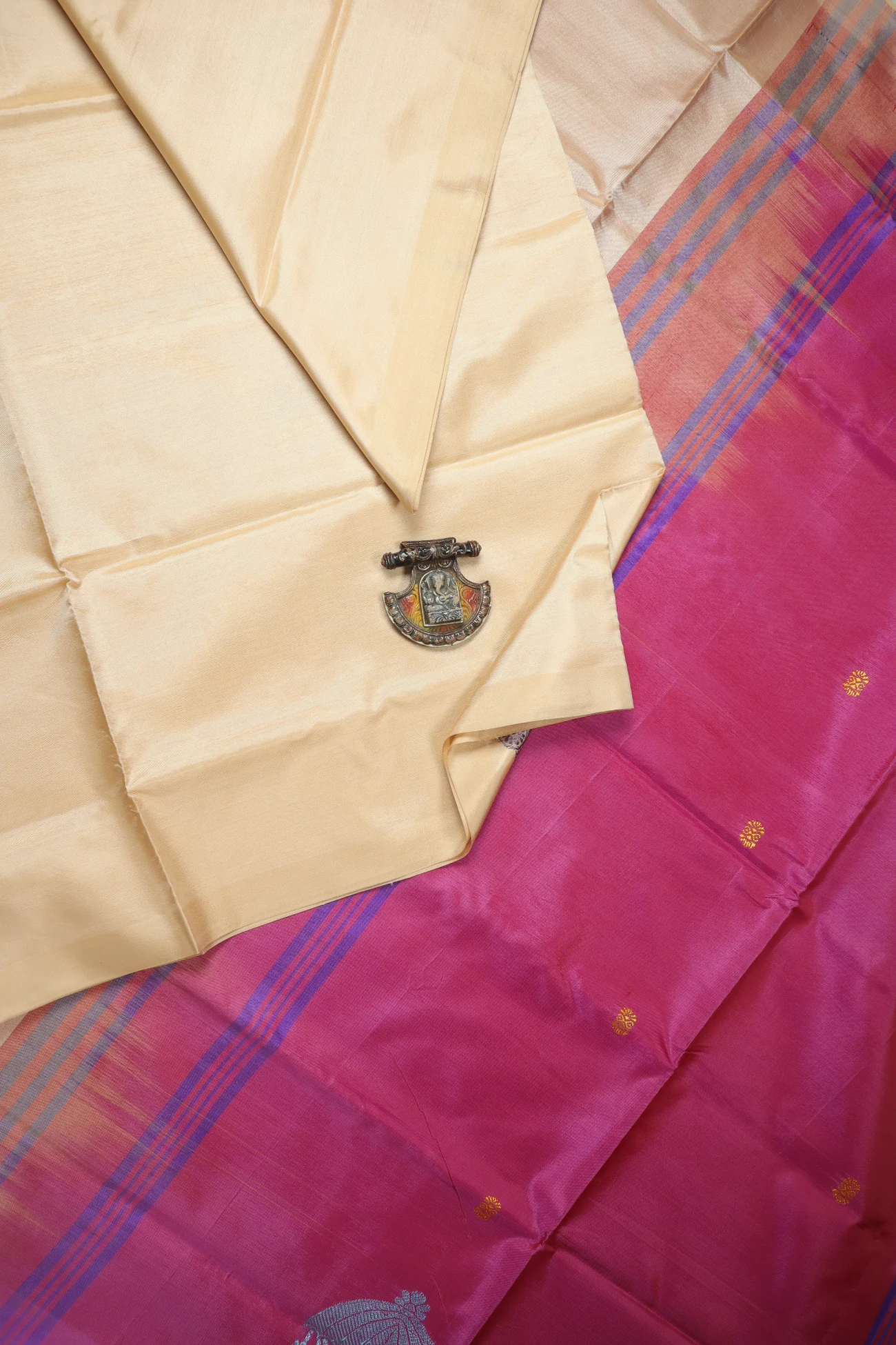 peach-puff-chariot-banana-pith-silk-saree-bps000594-a