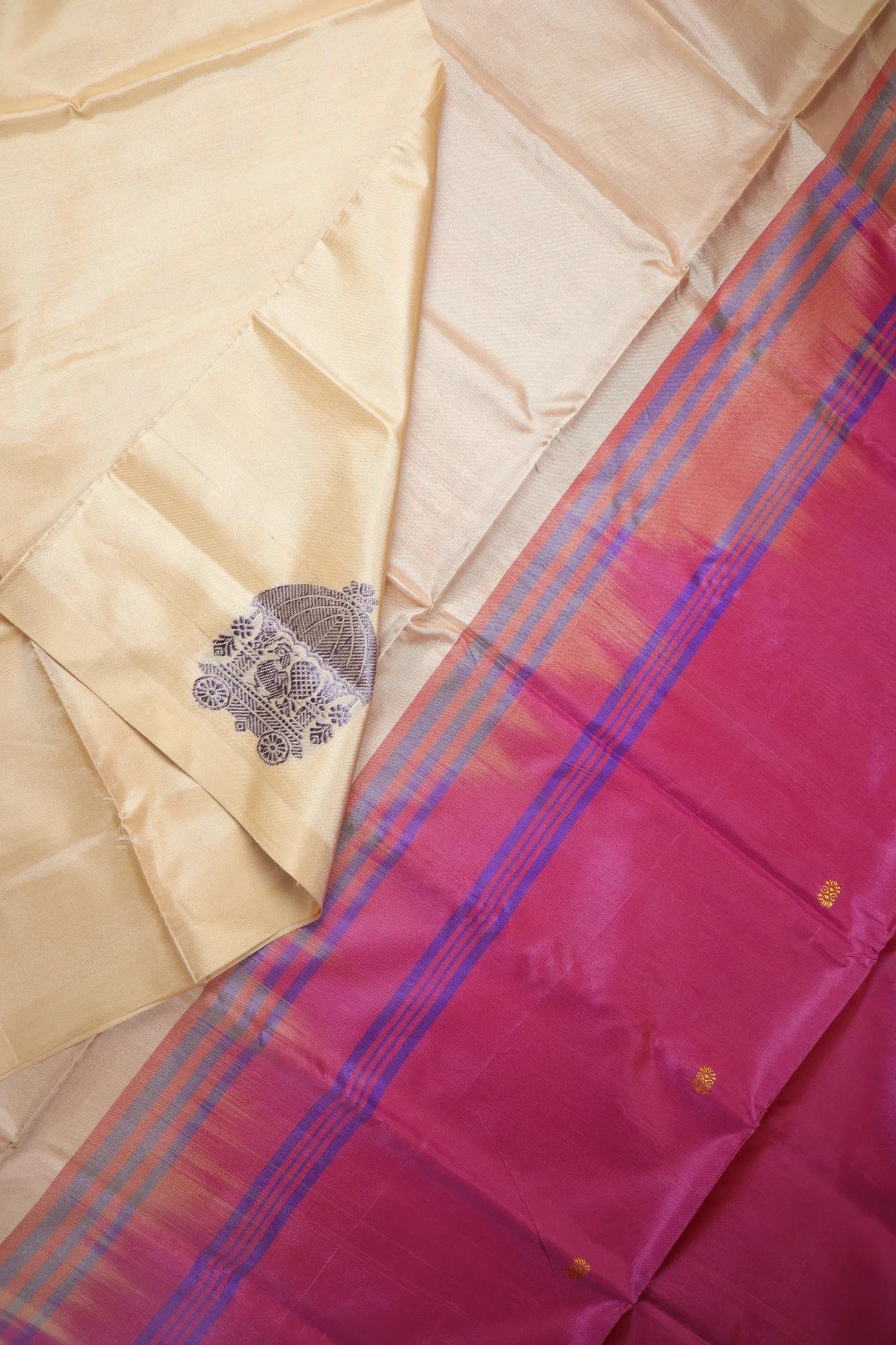 peach-puff-chariot-banana-pith-silk-saree-bps000594-c