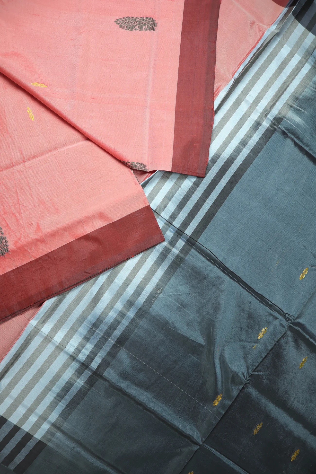 coral-flower-banana-pith-silk-saree-bps000602-b