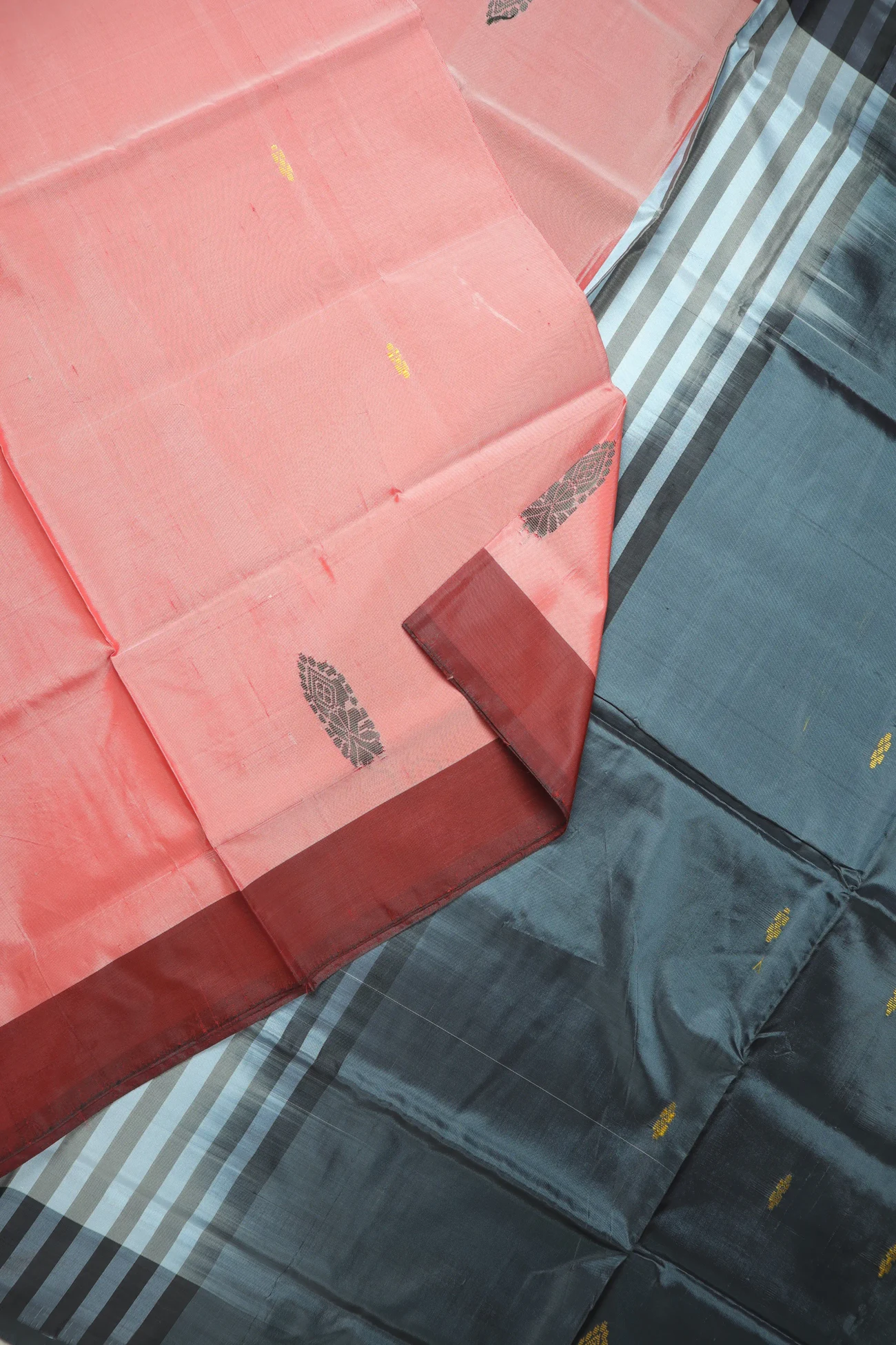 coral-flower-banana-pith-silk-saree-bps000602-c