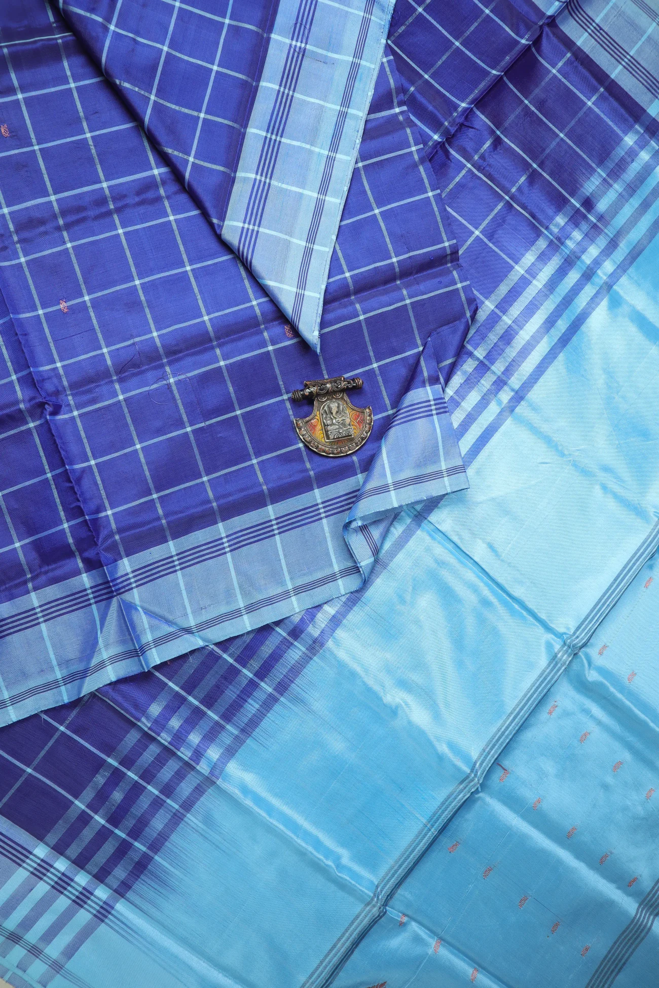 navy-checked-banana-pith-silk-saree-bps000591-a