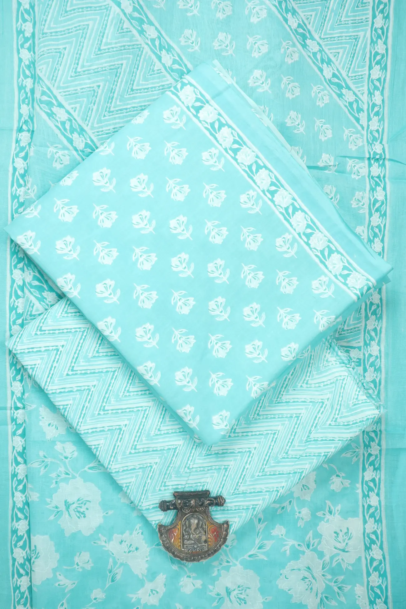 light-sky-blue-flower-shibori-cotton-dress-materials-mmc000446-a