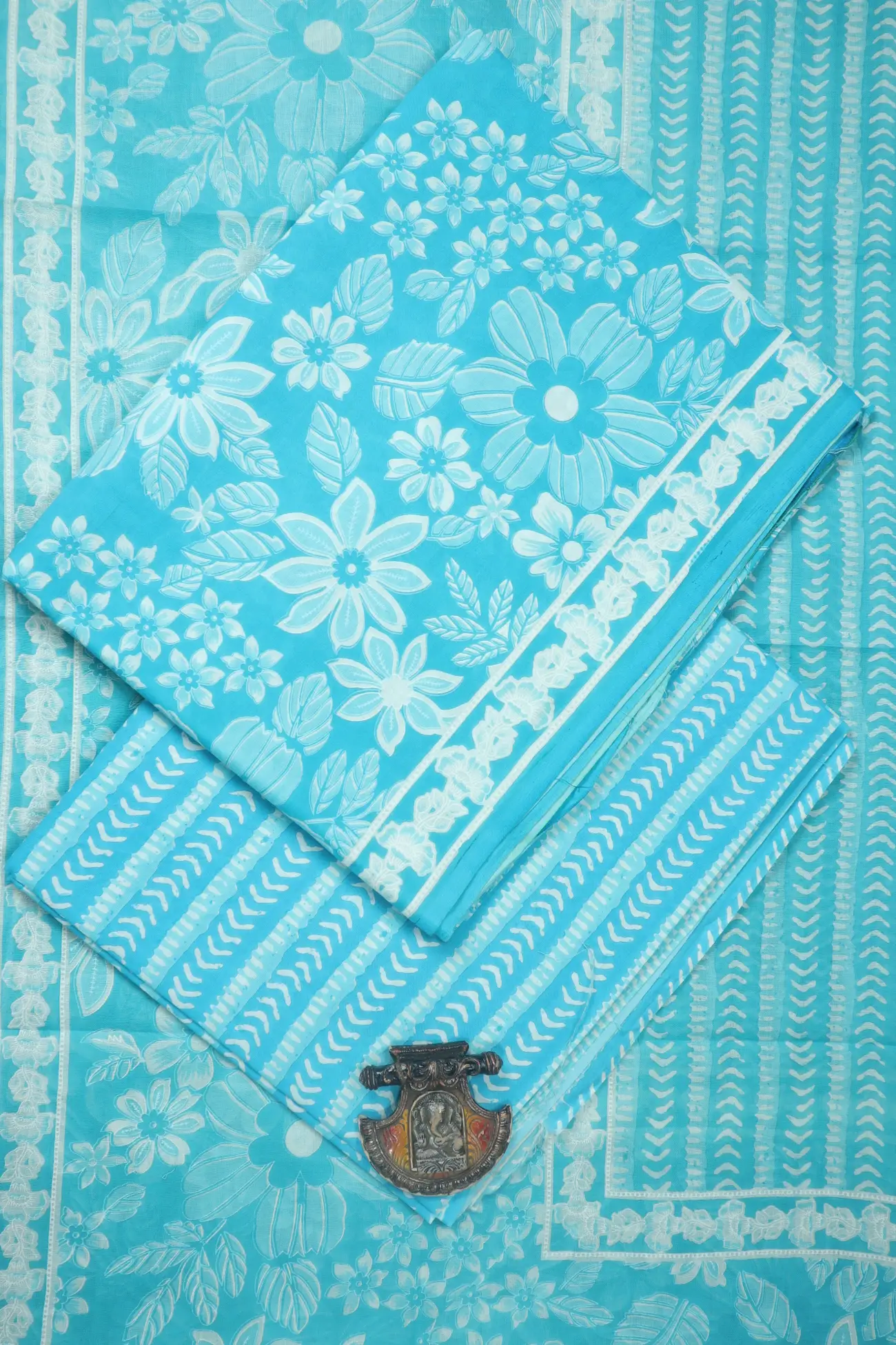 light-sky-blue-flower-shibori-cotton-dress-materials-mmc000475-a