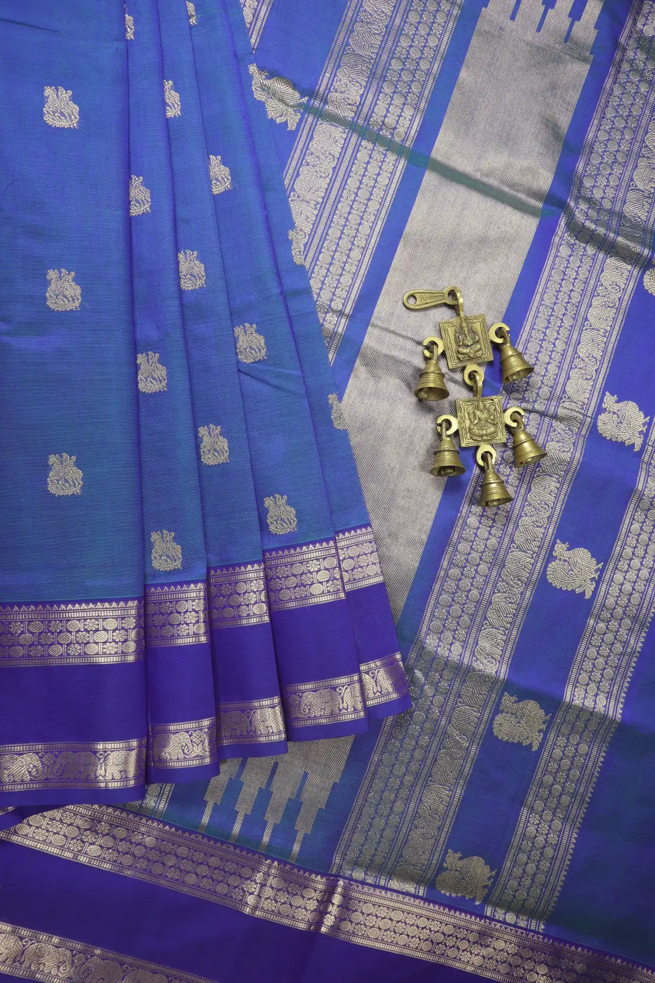 blue-flying-horse-peacock-elephant-rettai-pettu-kanchi-silk-cotton-saree-sc003120-a