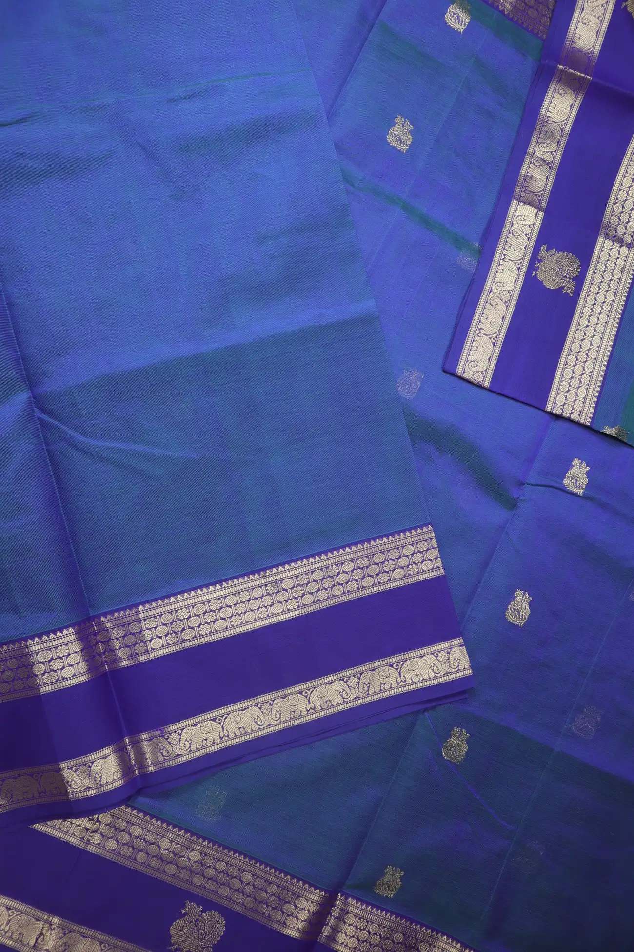 blue-flying-horse-peacock-elephant-rettai-pettu-kanchi-silk-cotton-saree-sc003120-e