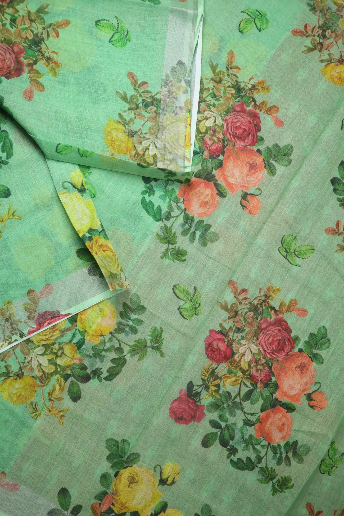 green-flower-linen-block-printed-saree-lnp000253-b