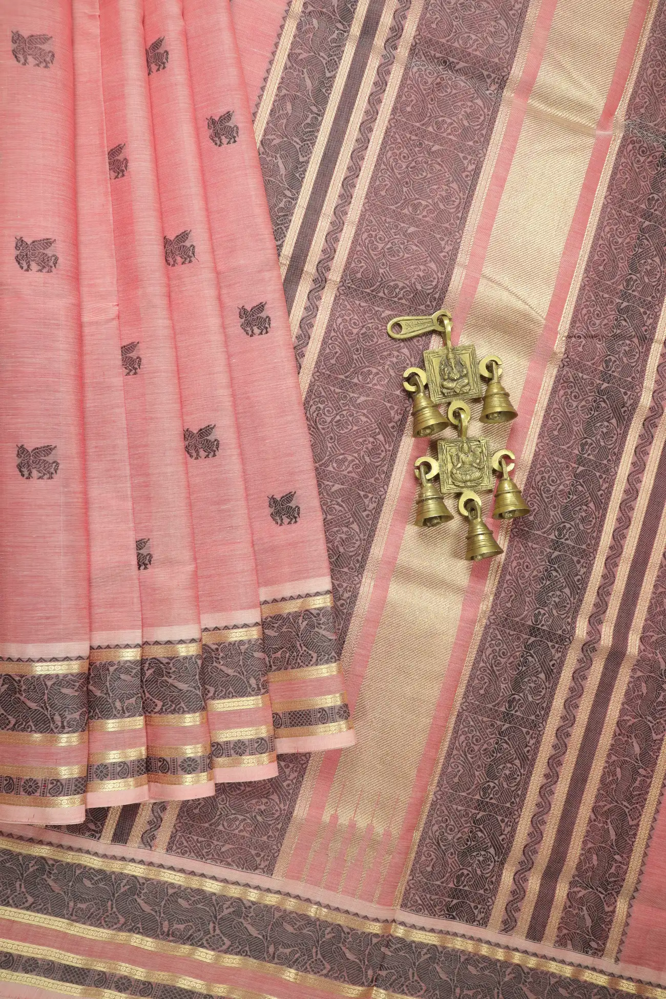 coral-annapakshi-deer-flying-horse-kanchi-silk-cotton-saree-sc003111-a