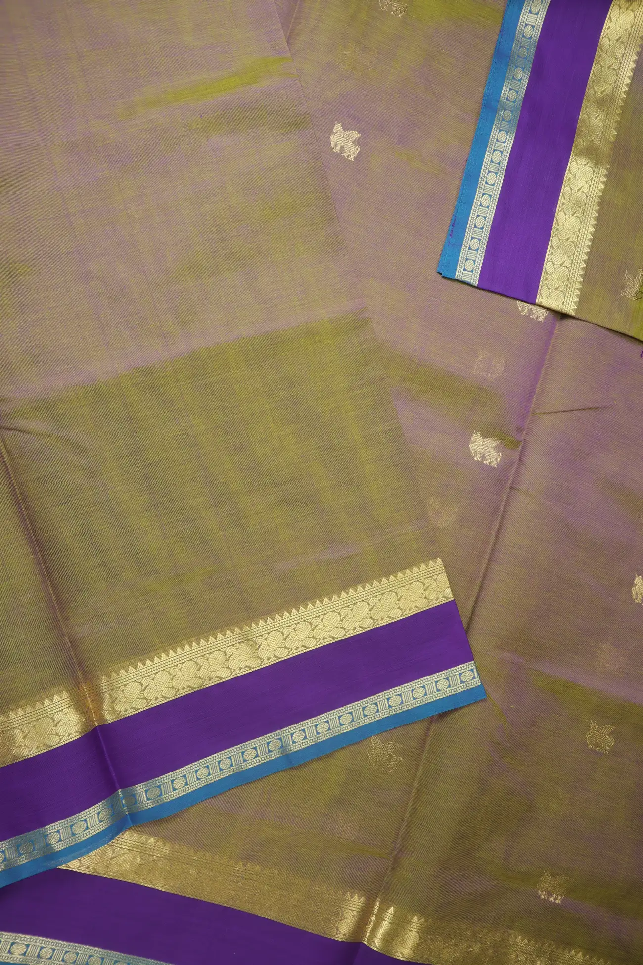 olive-flying-horse-peacock-ruthratcham-kanchi-silk-cotton-saree-sc003109-e