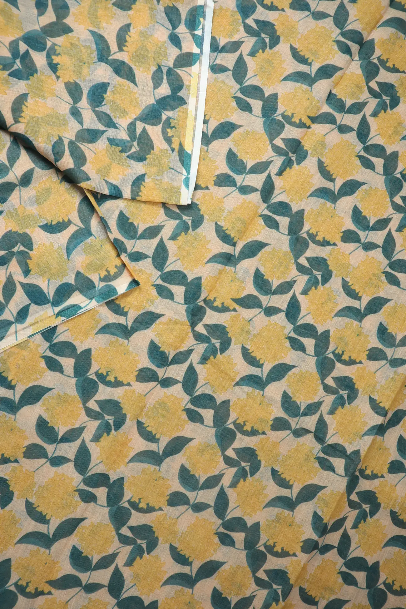 wheat-flower-leaf-linen-block-printed-saree-lnp000232-b