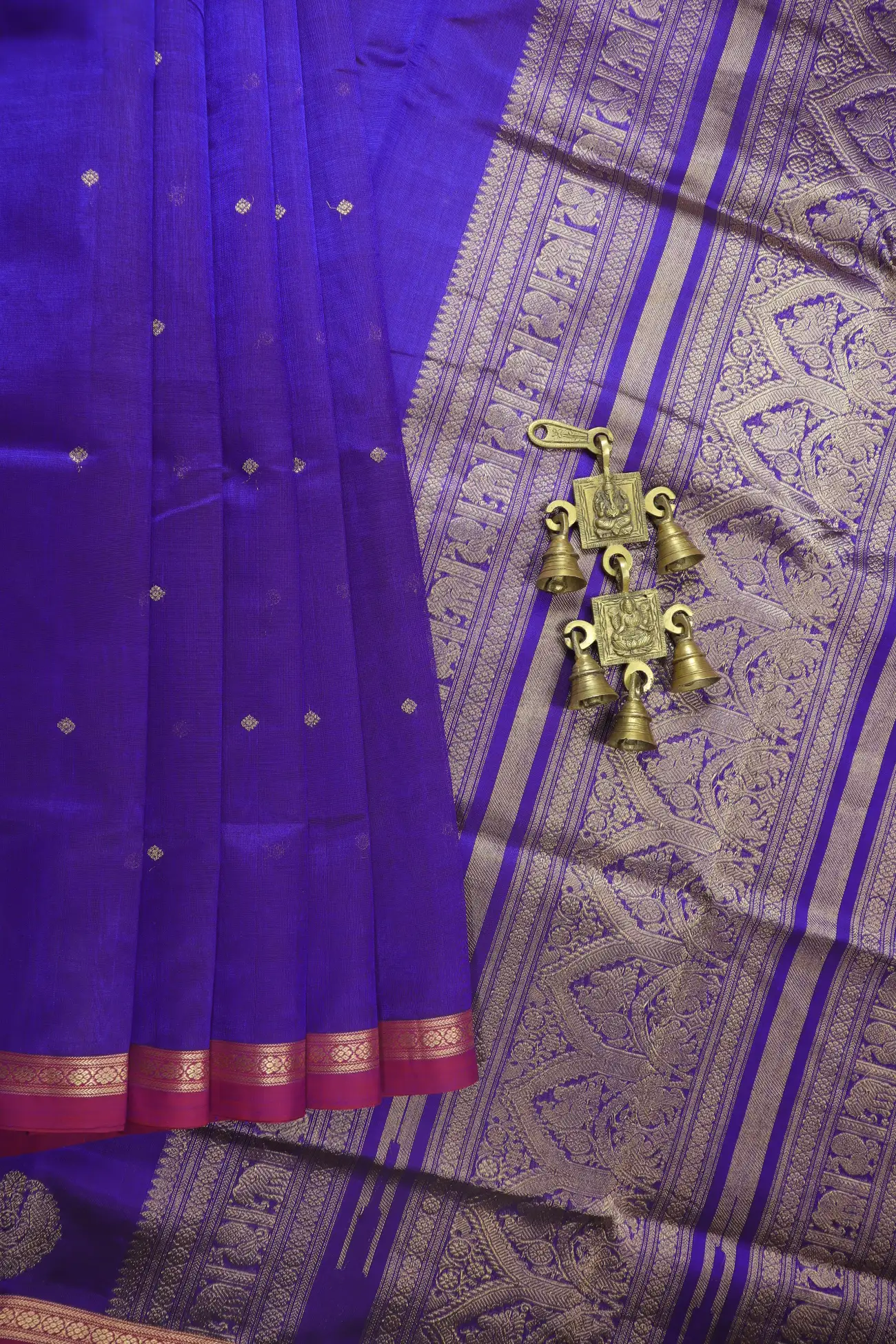 indigo-annapakshi-yazhi-kamalam-butta-kanchi-silk-cotton-saree-sc003094-a