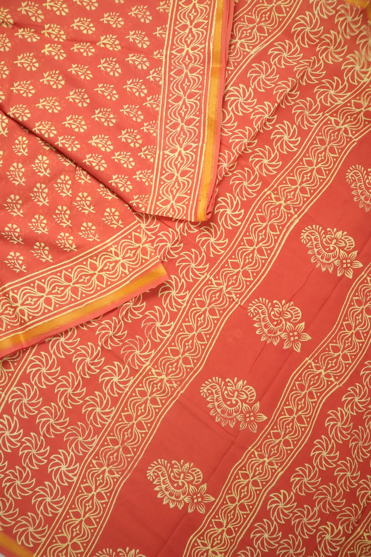 orange-flower-mulmul-cotton-saree-mm001935-b