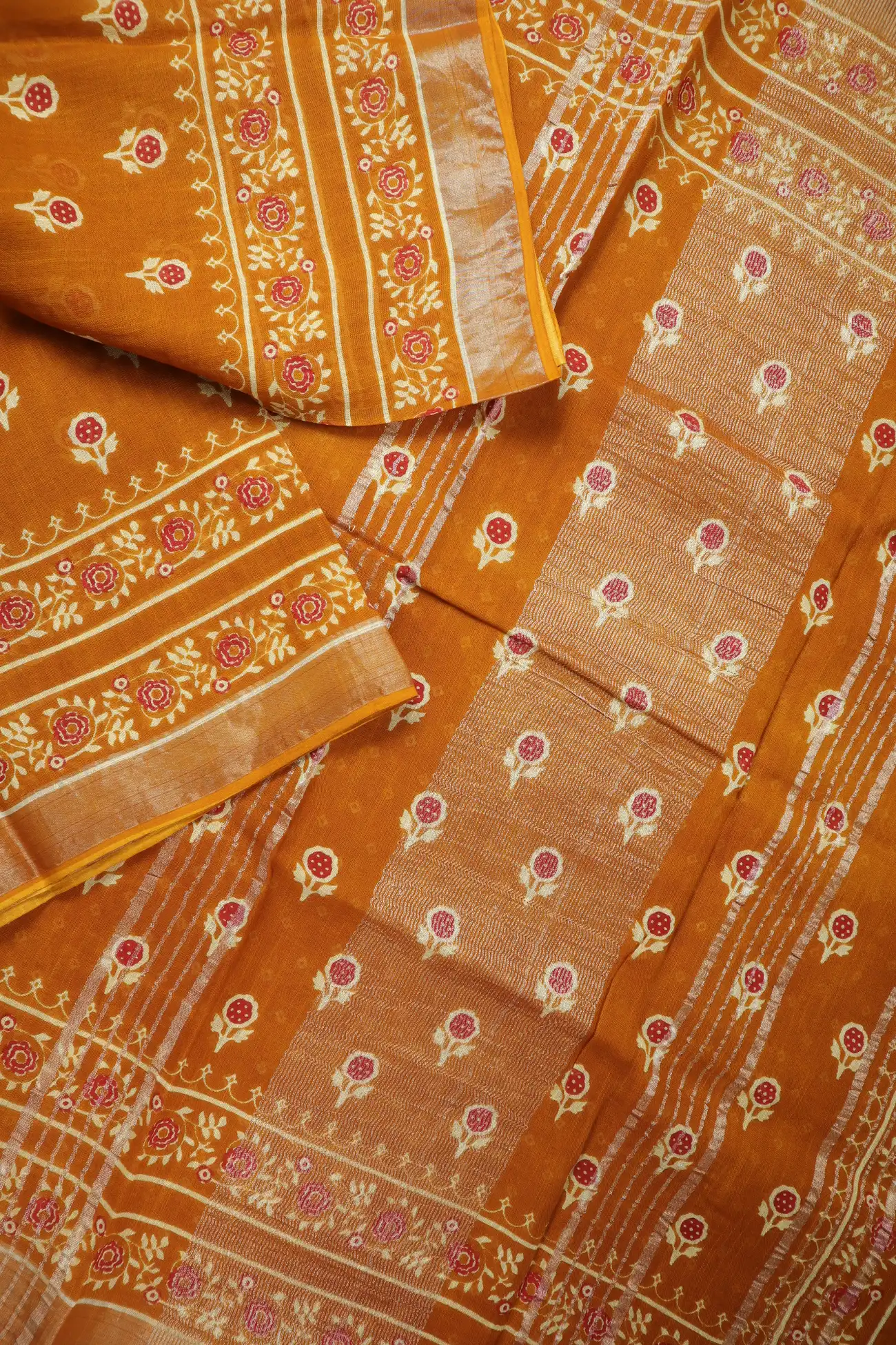 orange-flower-linen-block-printed-saree-lnp000208-b
