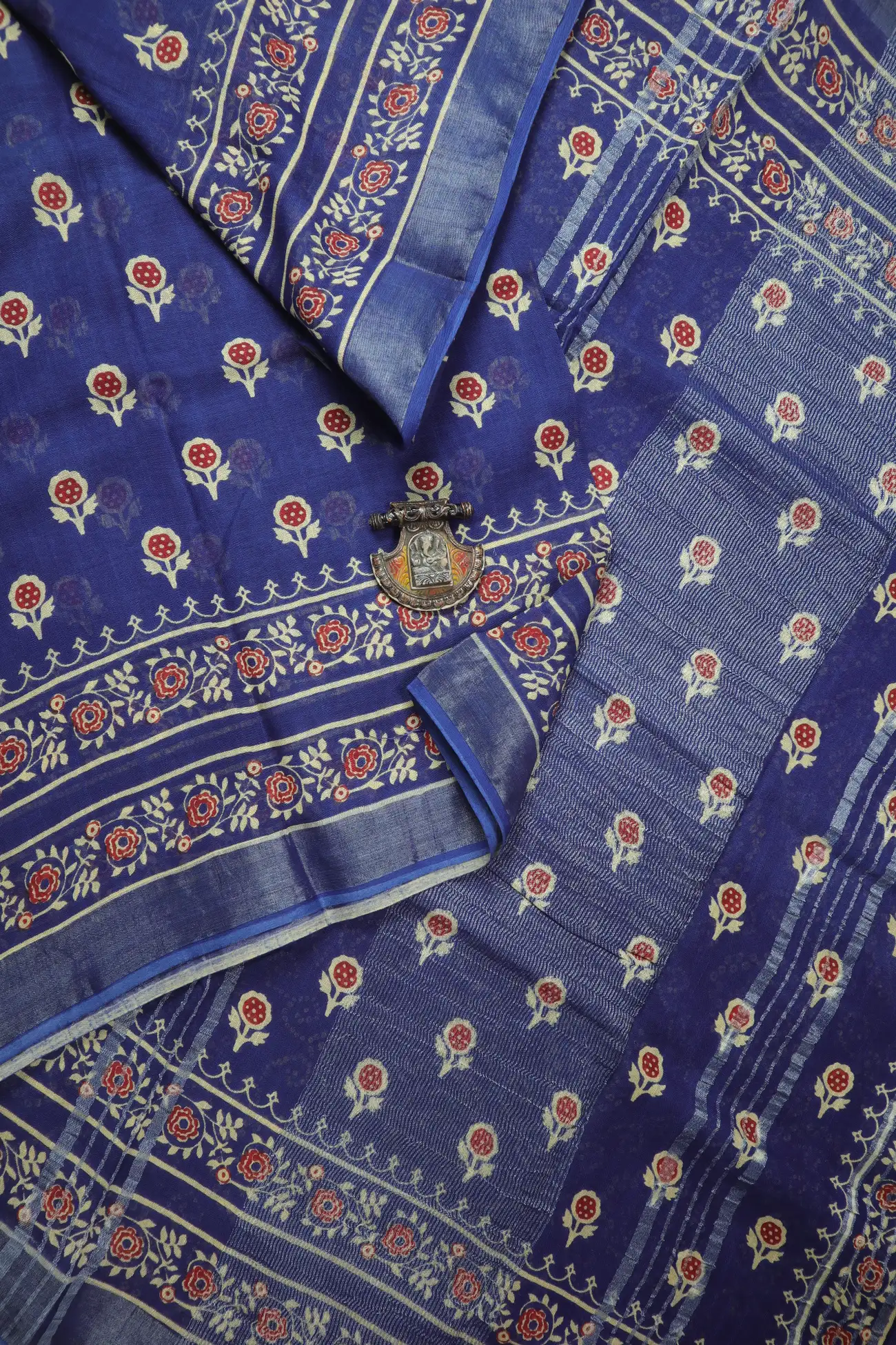 blue-flower-linen-block-printed-saree-lnp000210-a