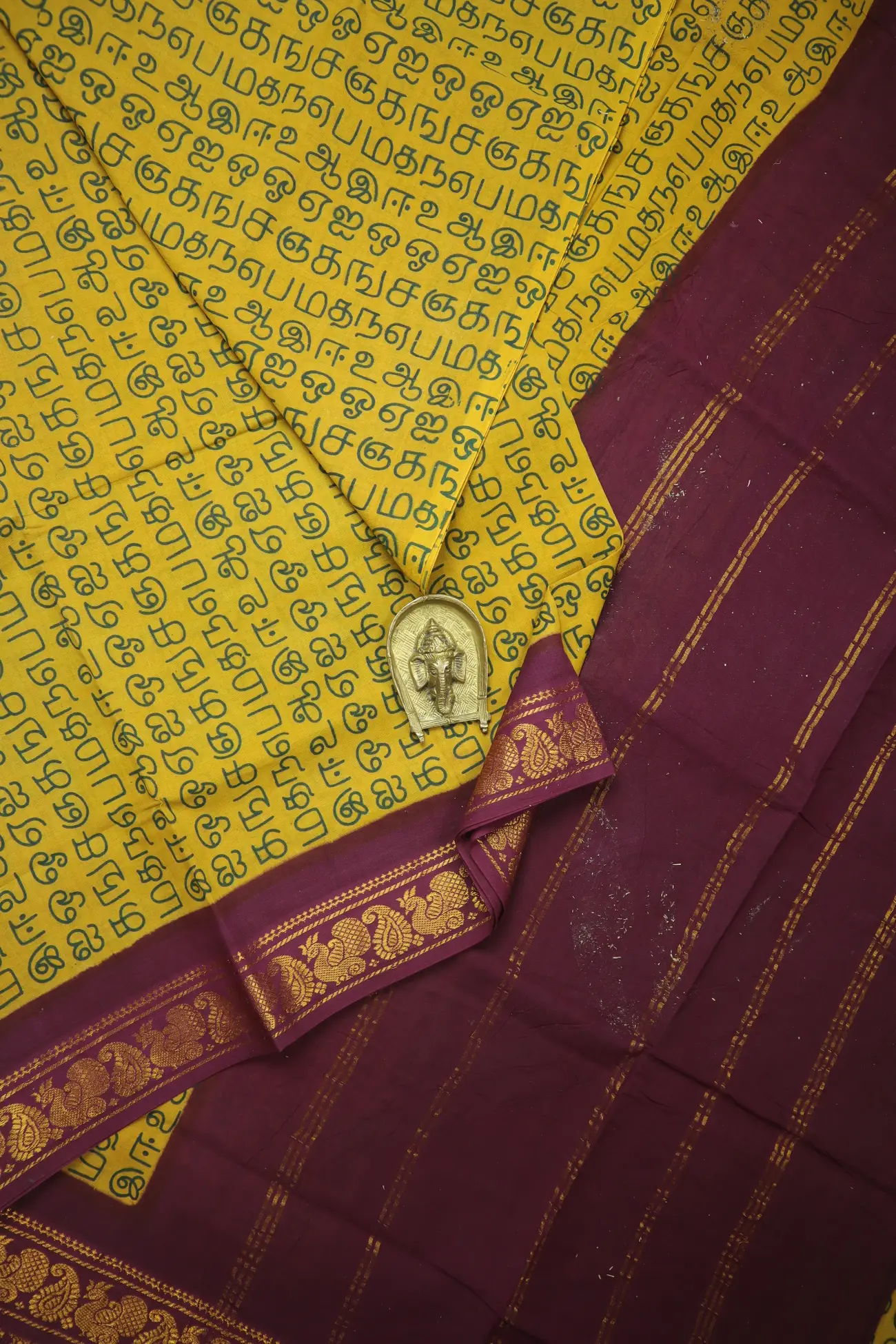mustard-tamil-alphabets-madurai-sungudi-saree-ss006448-a