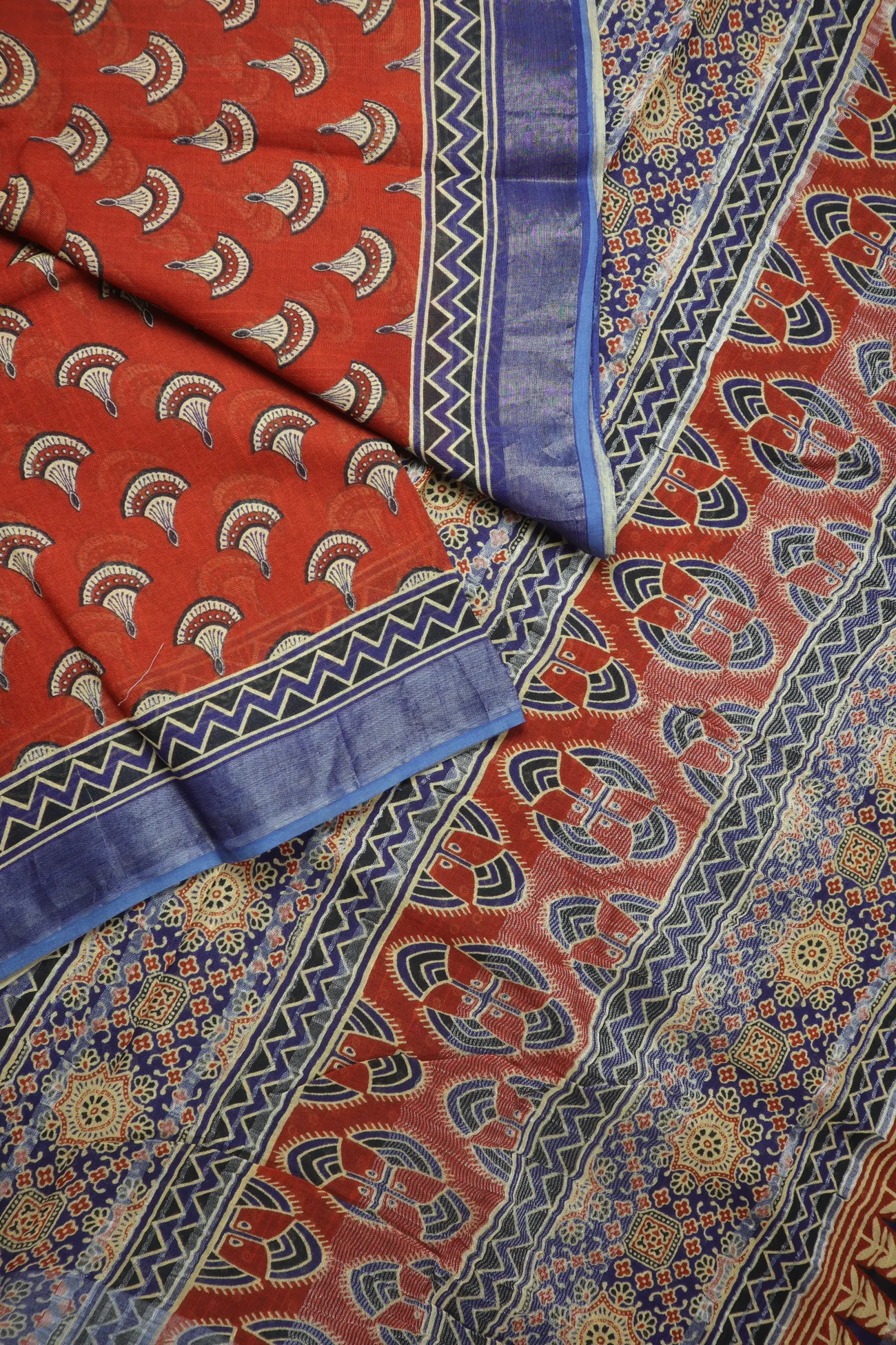 brick-flower-linen-block-printed-saree-lnp000188-b