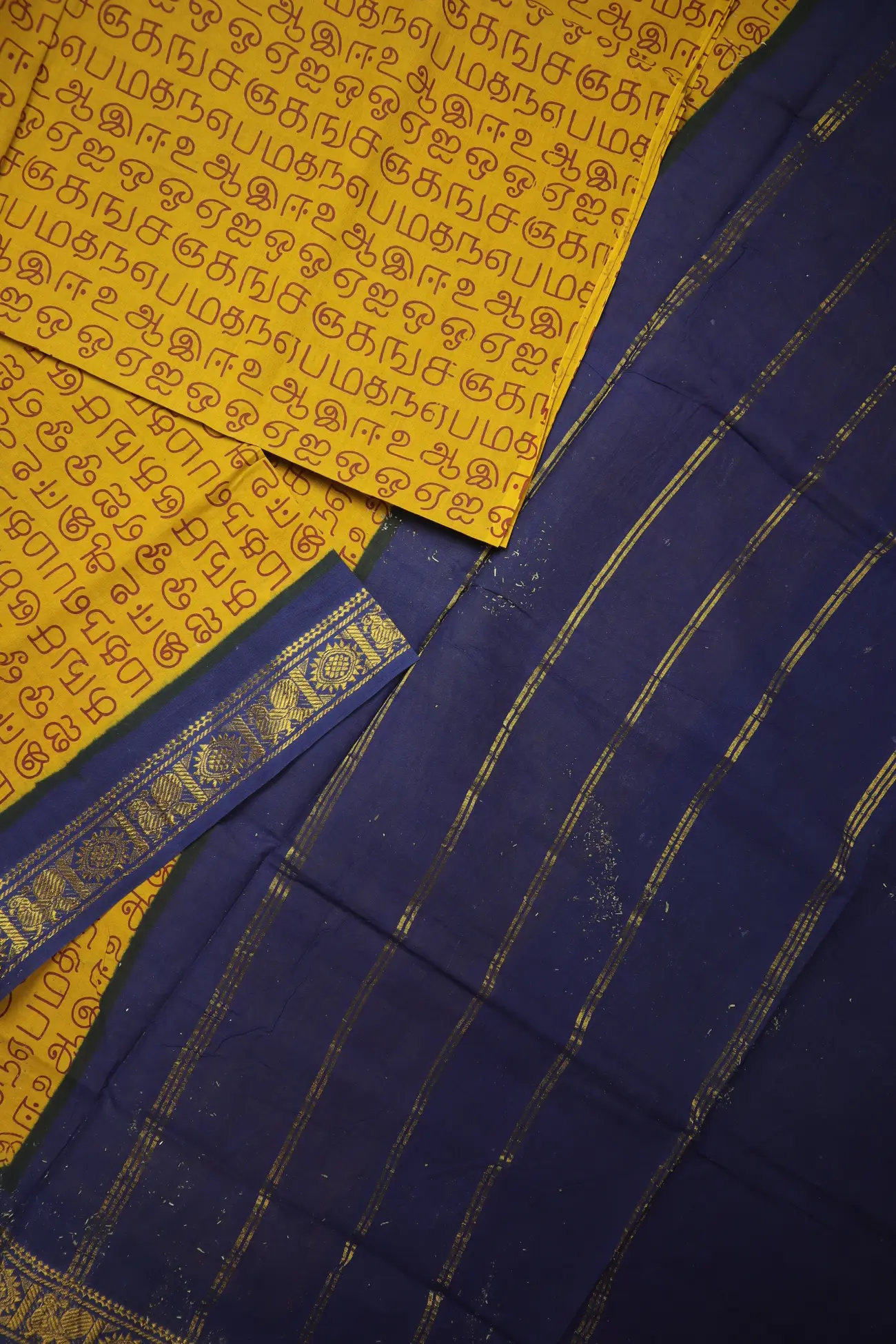 mustard-tamil-alphabets-madurai-sungudi-saree-ss006443-b