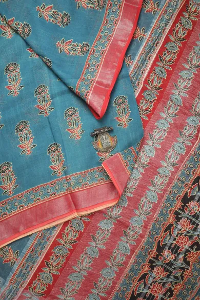teal-flower-linen-block-printed-saree-lnp000218-a