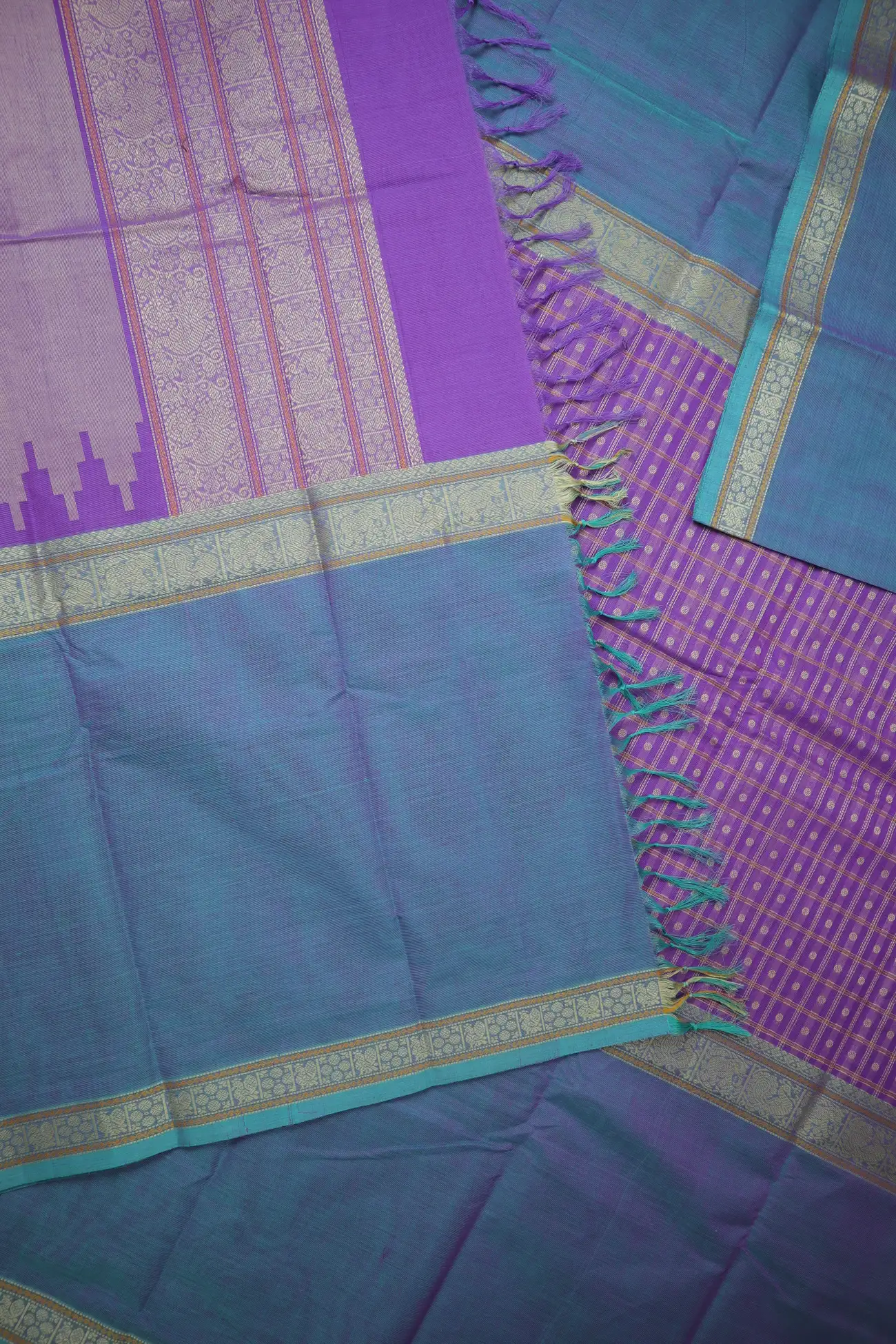 purple-muppagam-three-part-peacock-kanchi-cotton-saree-uu005698-c