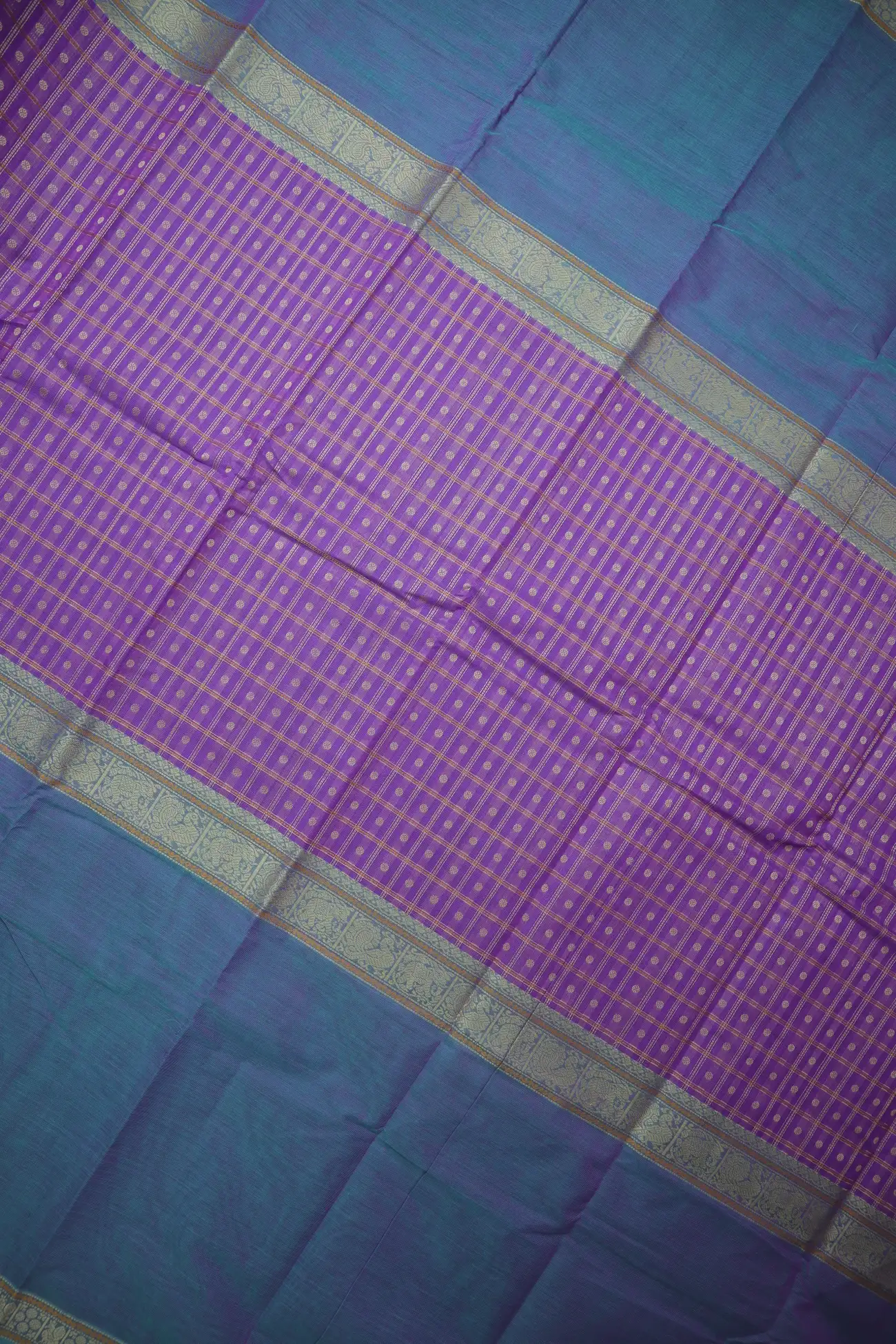 purple-muppagam-three-part-peacock-kanchi-cotton-saree-uu005698-d