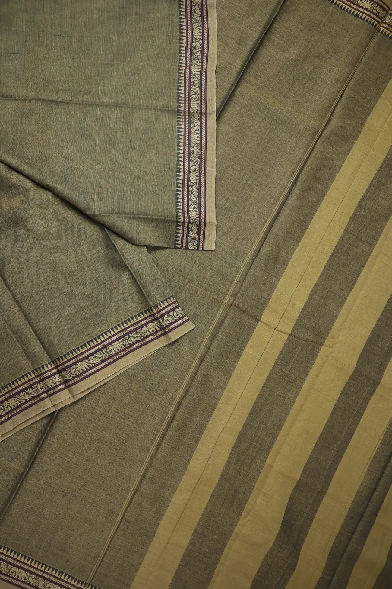 dim-gray-elephant-peacock-narayanpet-saree-pk003137-b