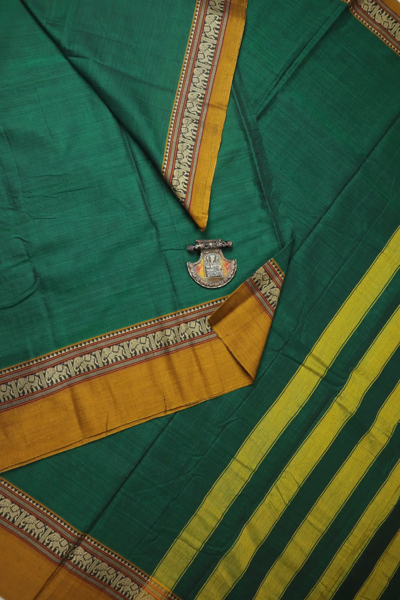 dark-green-elephant-narayanpet-saree-pk002842-a