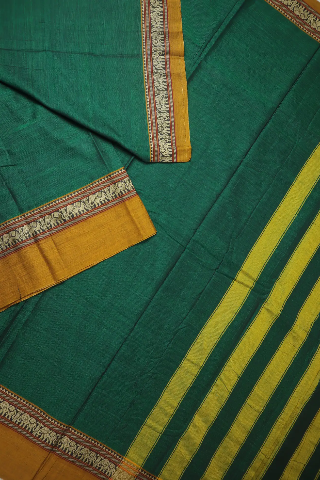 dark-green-elephant-narayanpet-saree-pk002842-b