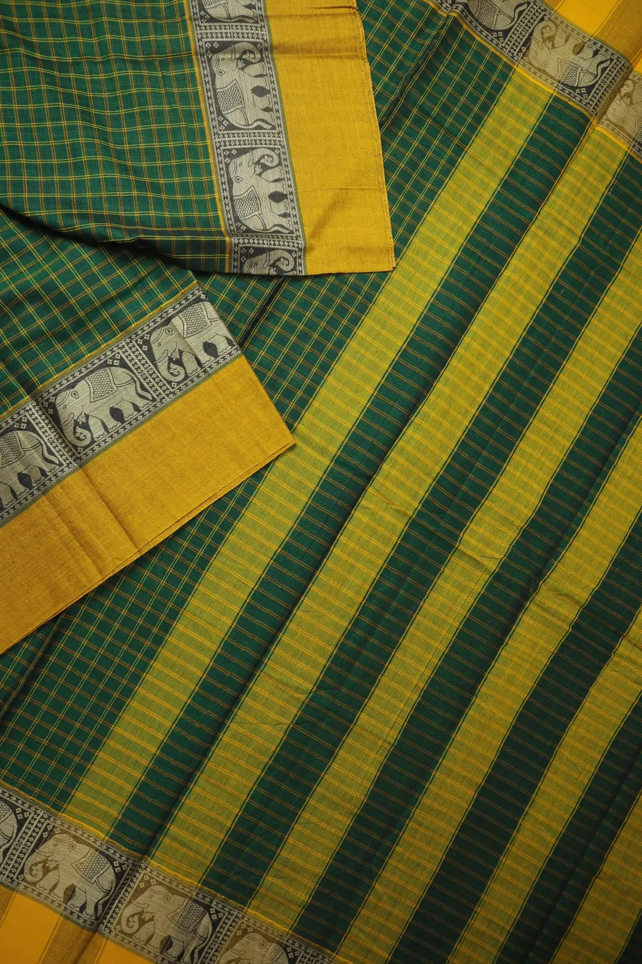 dark-green-elephant-narayanpet-saree-pk002796-b