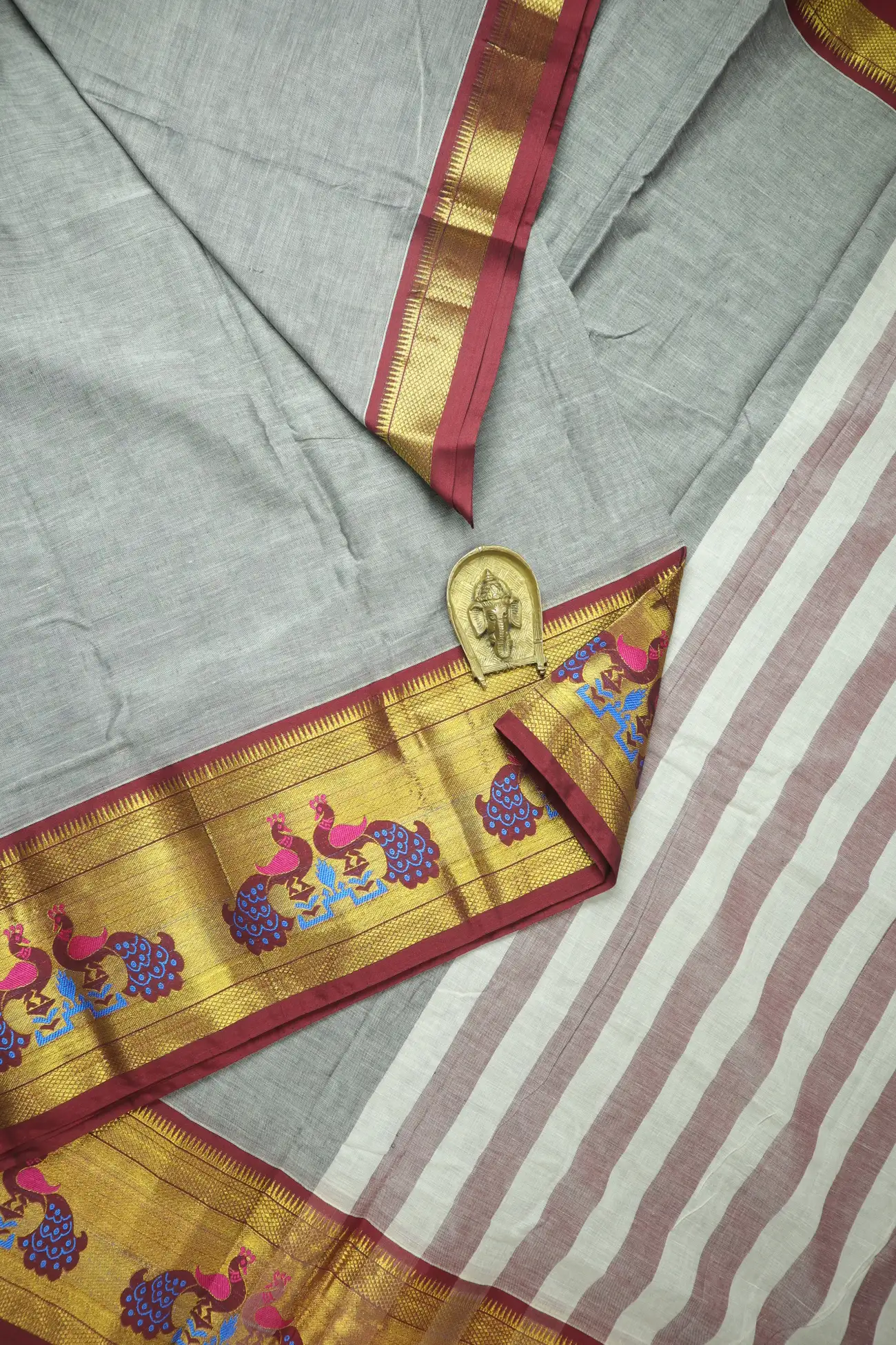 dim-gray-paithani-design-narayanpet-saree-pk002802-a