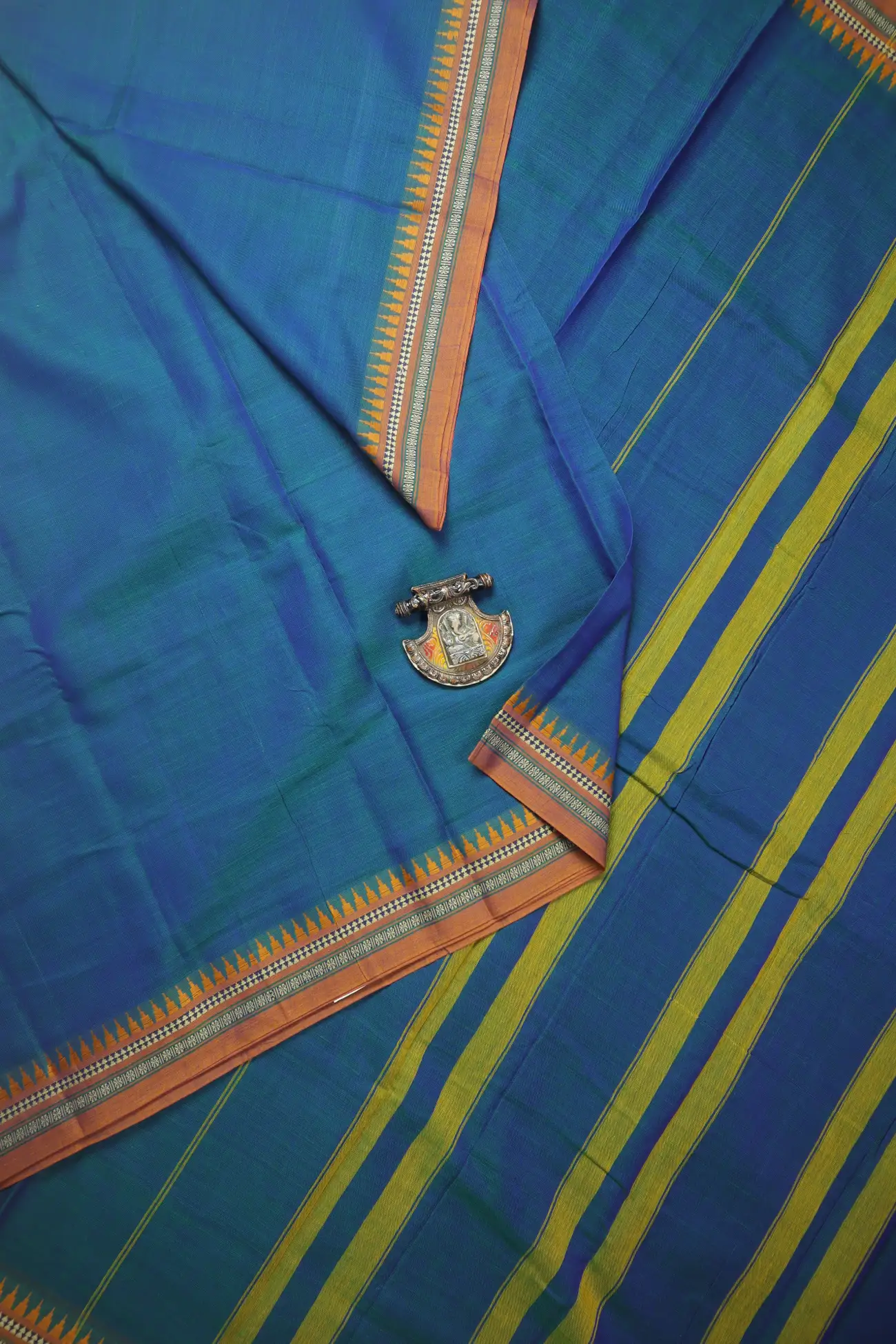 peacock-blue-rettai-pettu-ruthratcham-temple-narayanpet-saree-pk003186-a