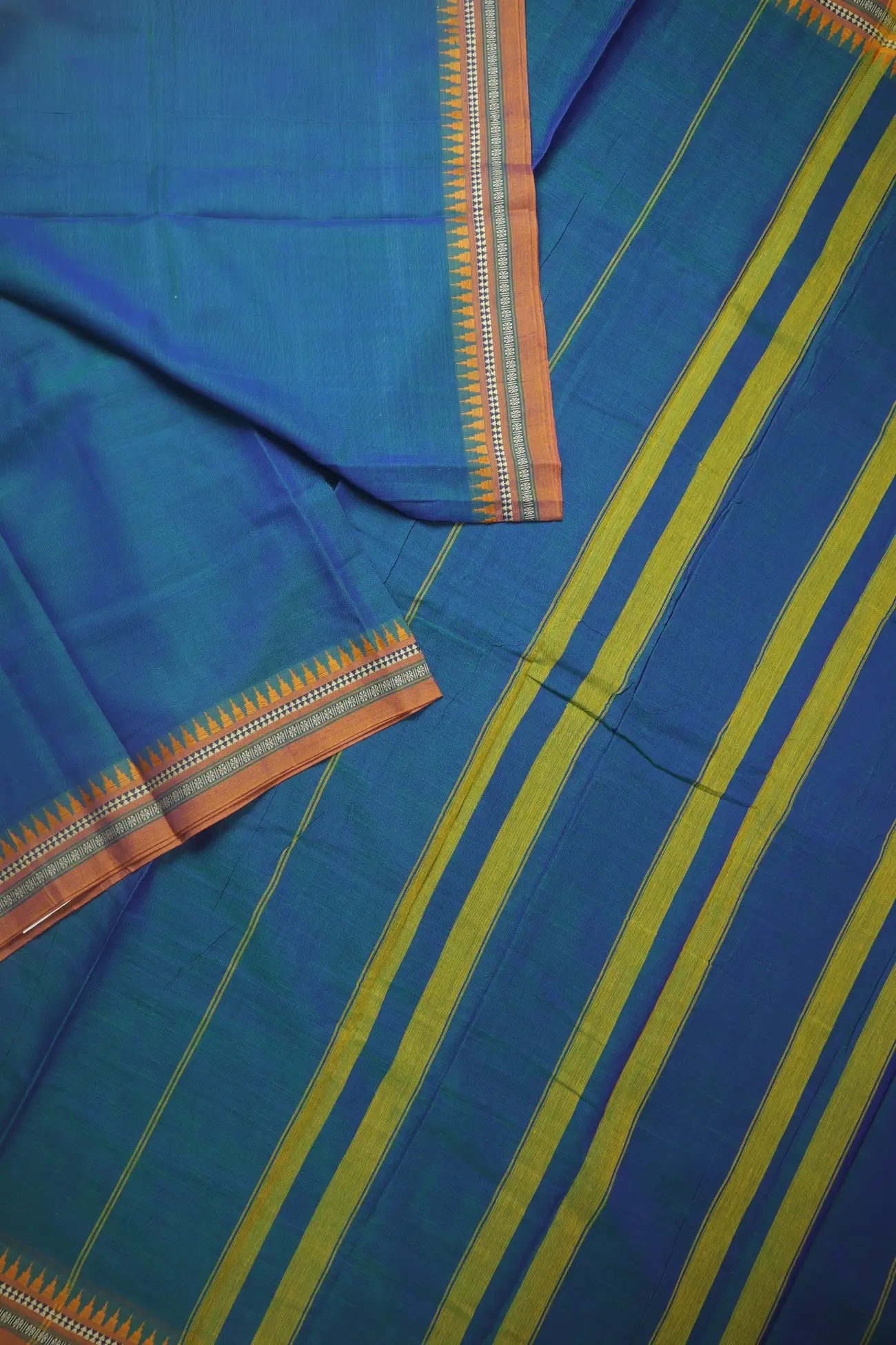 peacock-blue-rettai-pettu-ruthratcham-temple-narayanpet-saree-pk003186-b