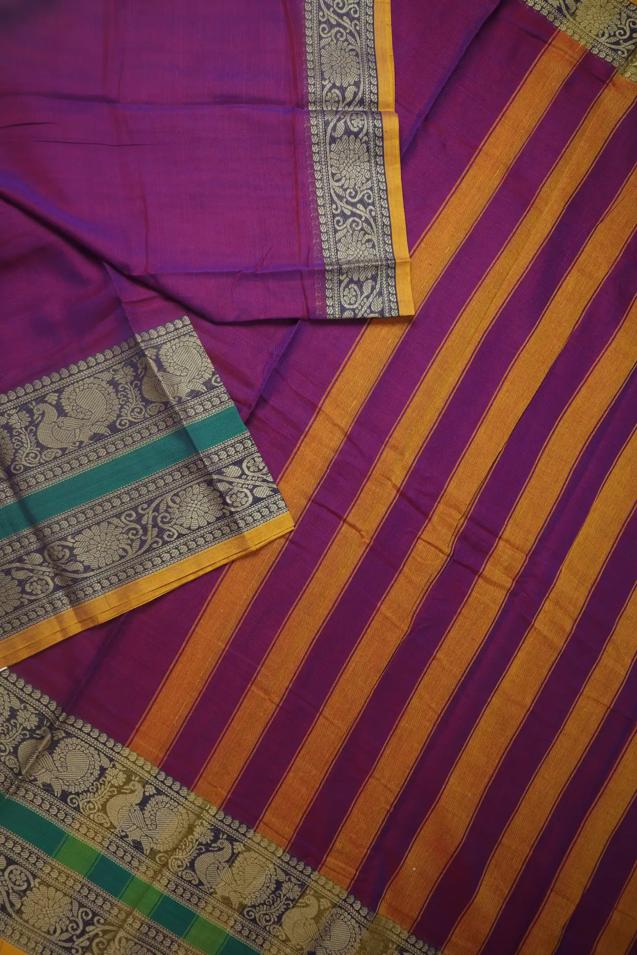 magenta-peacock-narayanpet-saree-pk002853-b