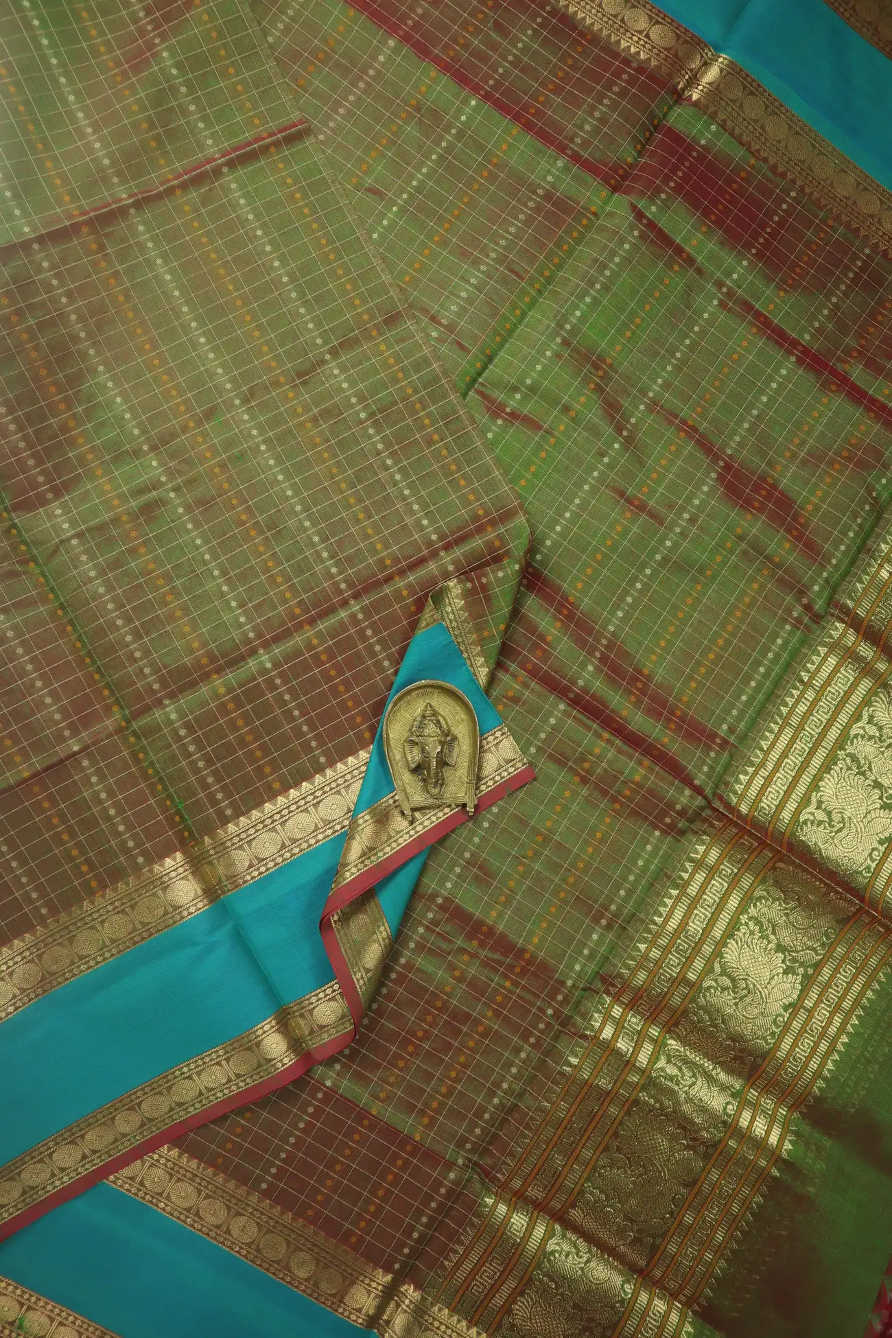 green-laksha-deepam-dual-shade-kanchi-cotton-dupatta-ksd000011-a