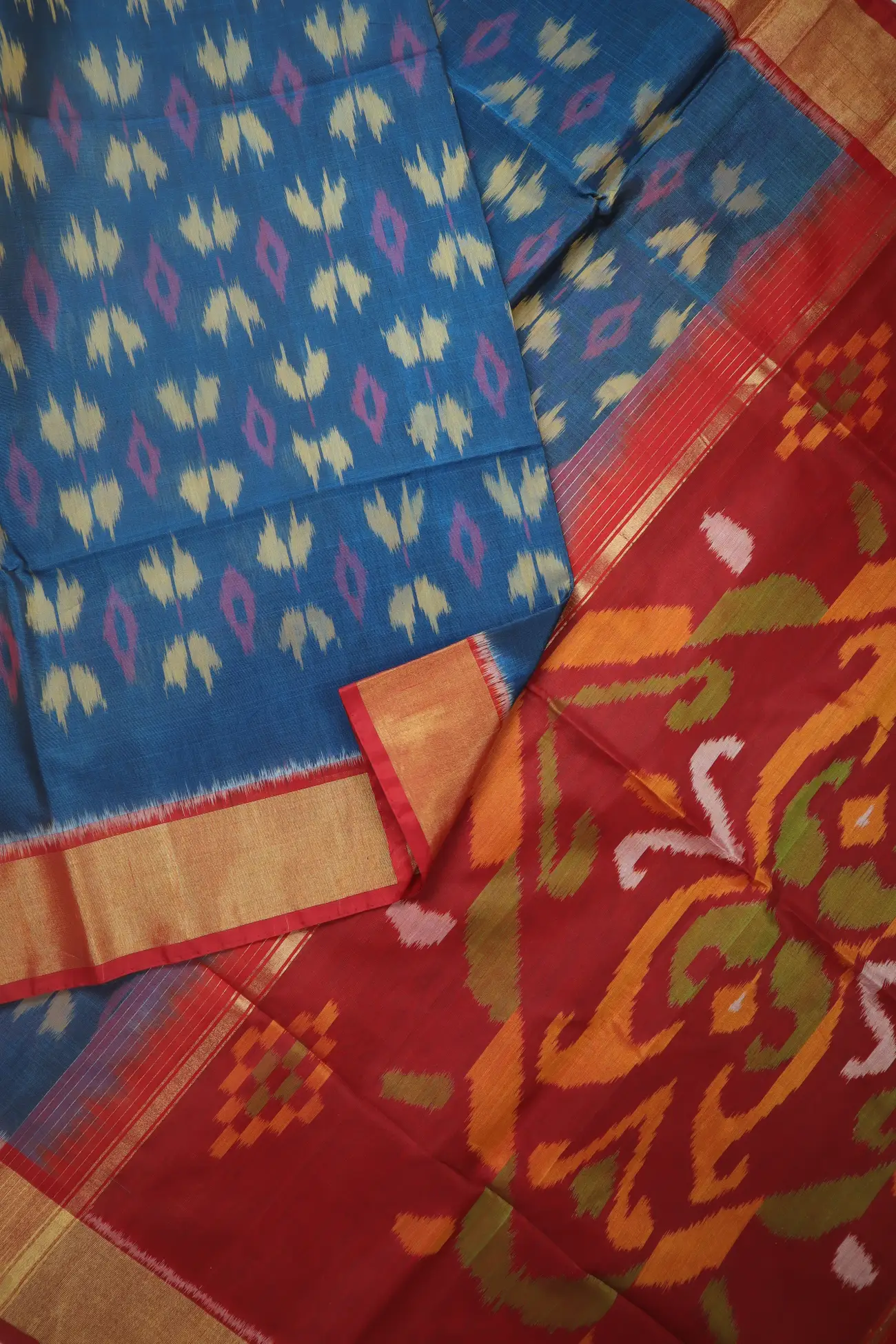 teal-ikat-pochampally-silk-cotton-saree-sc003125-b