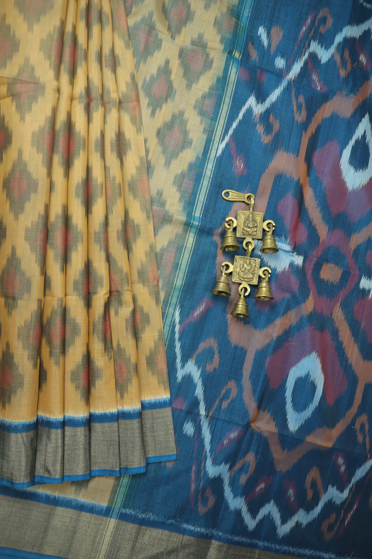 wheat-ikat-pochampally-silk-cotton-saree-sc003152-a