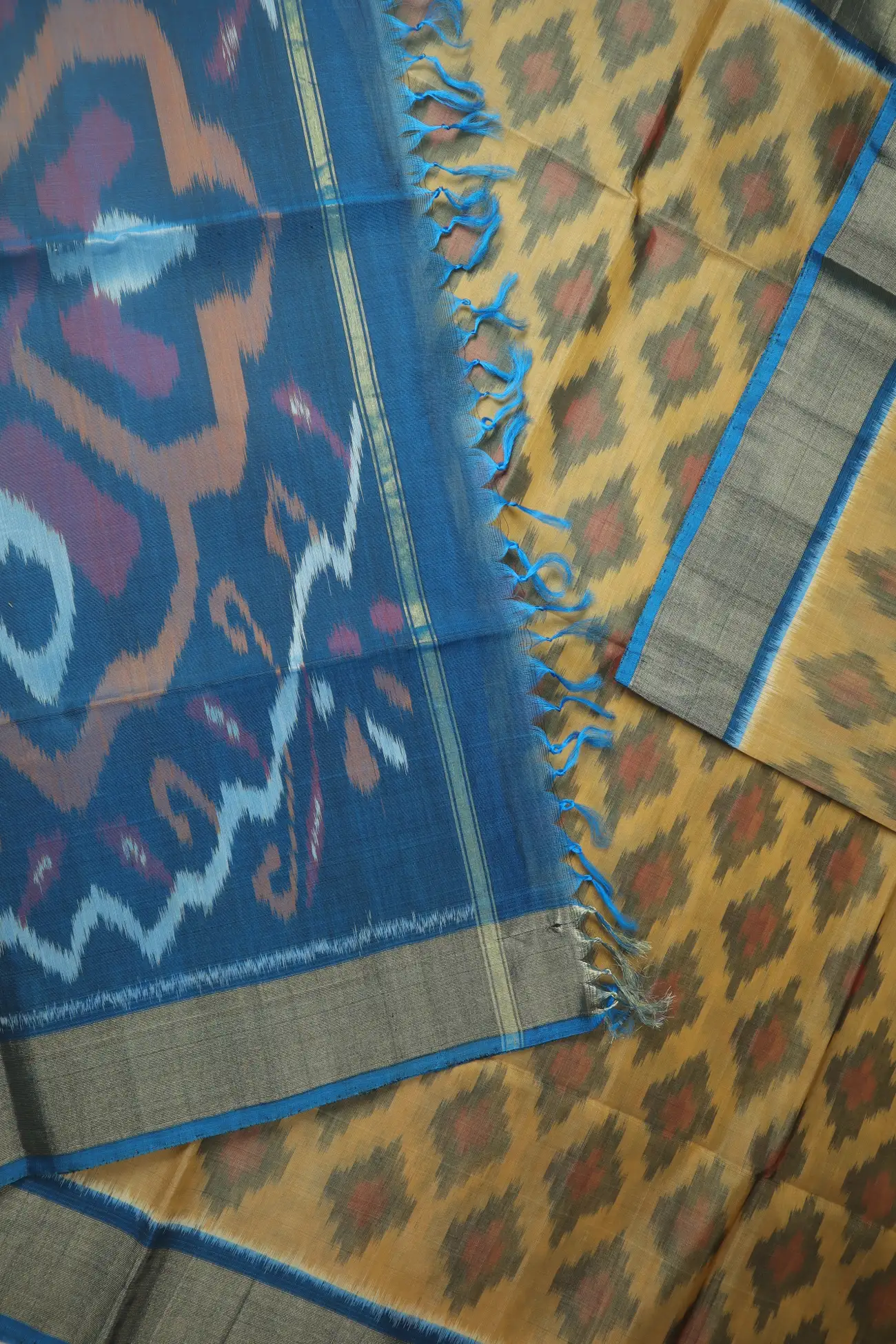 wheat-ikat-pochampally-silk-cotton-saree-sc003152-c