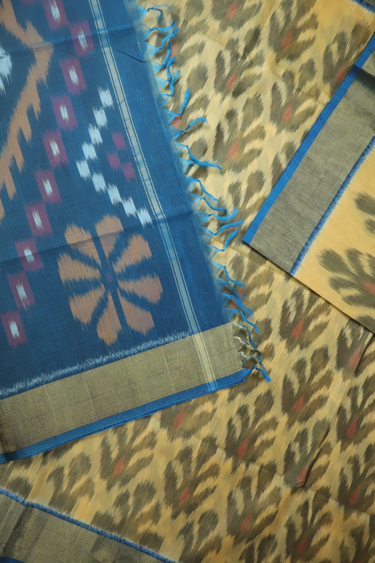 wheat-ikat-pochampally-silk-cotton-saree-sc003141-c