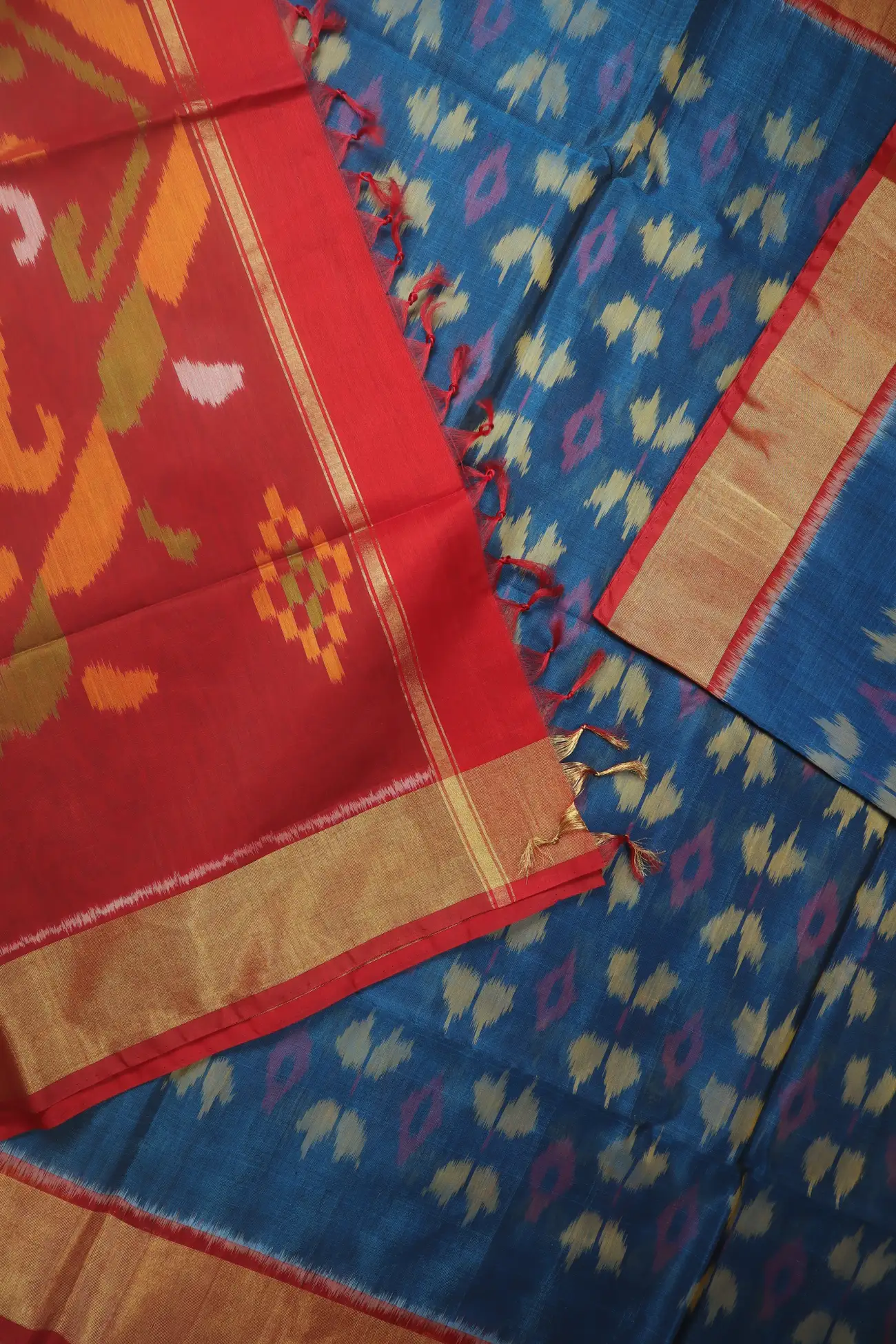 teal-ikat-pochampally-silk-cotton-saree-sc003142-c
