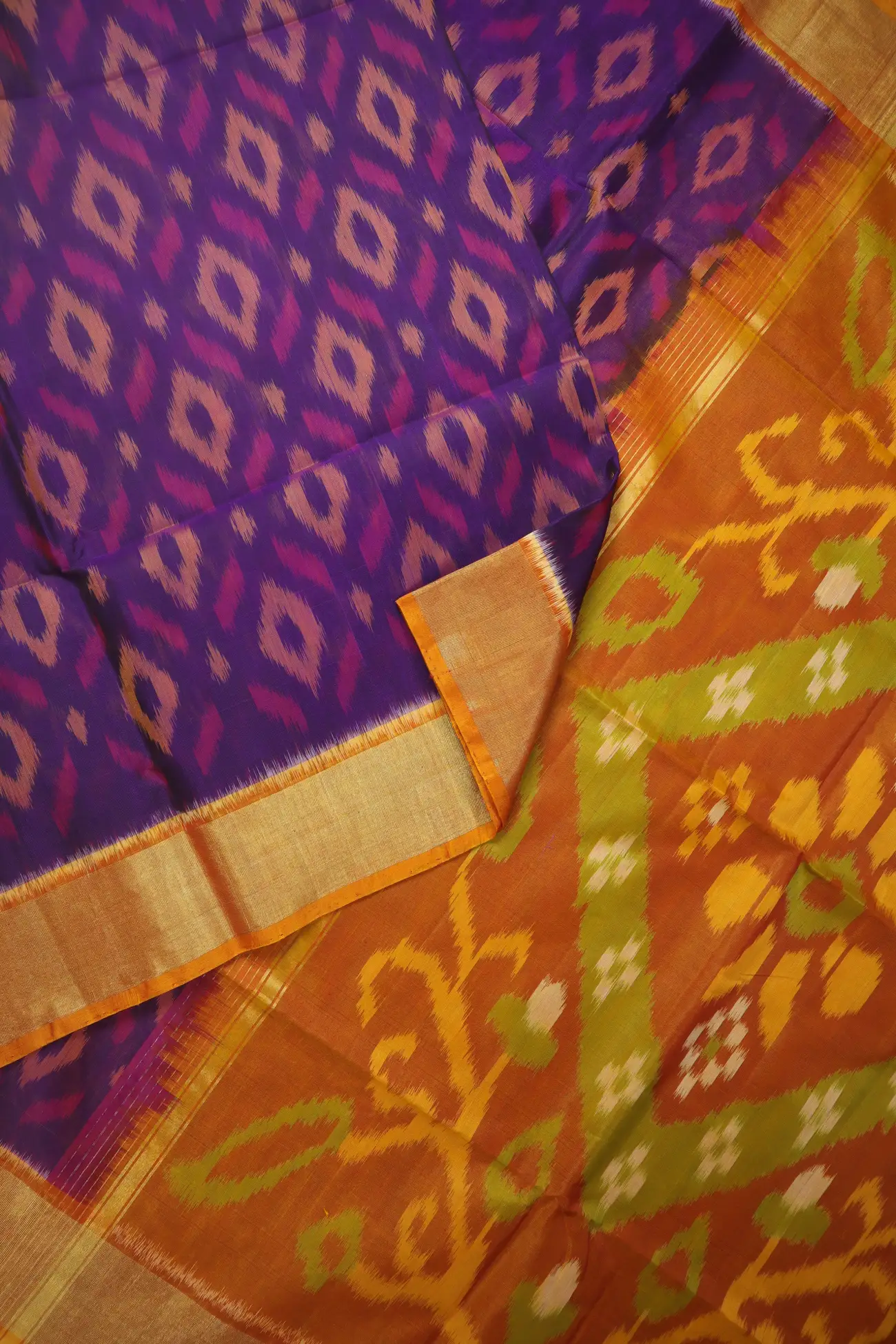 purple-ikat-pochampally-silk-cotton-saree-sc003149-b