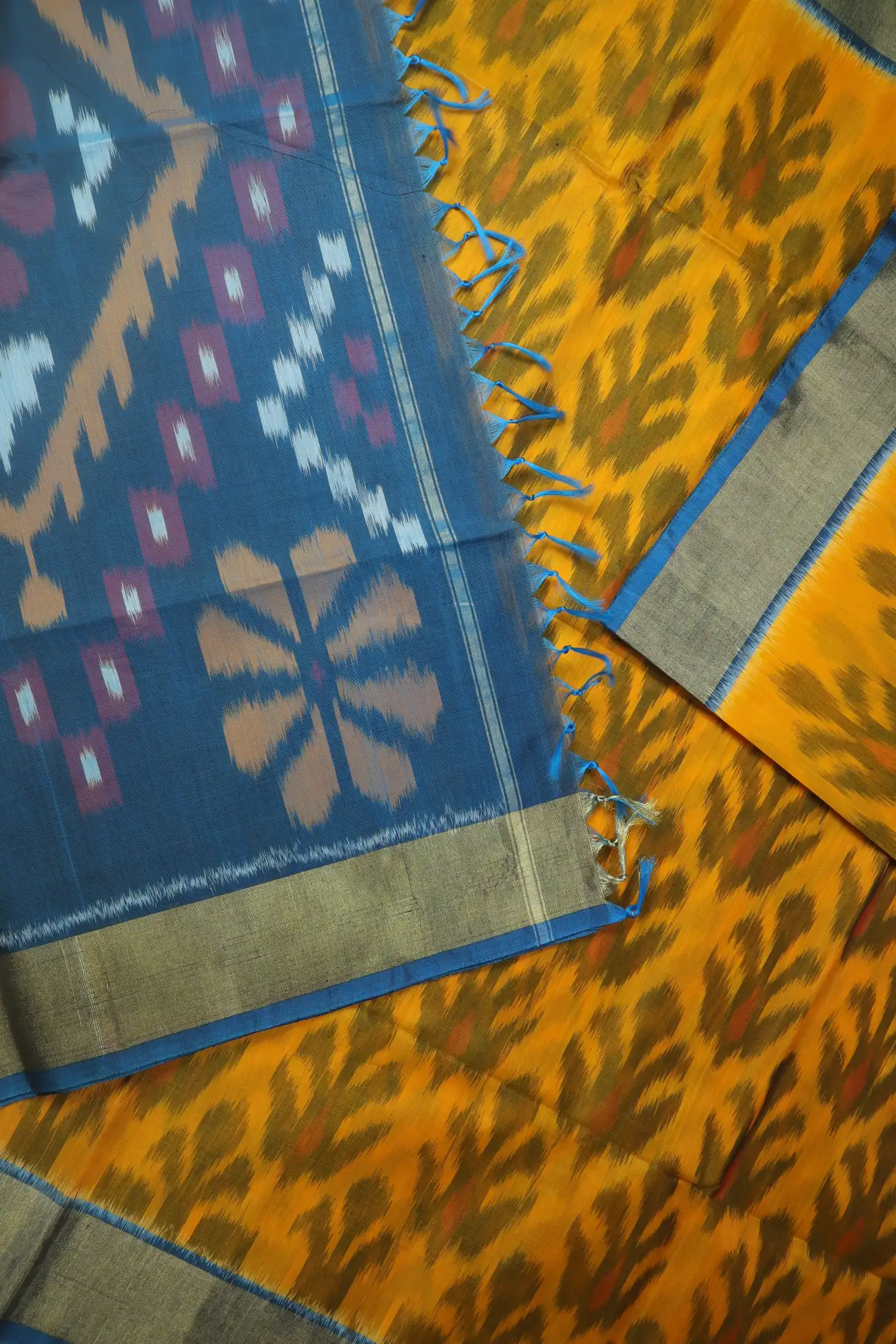 orange-ikat-pochampally-silk-cotton-saree-sc003143-c