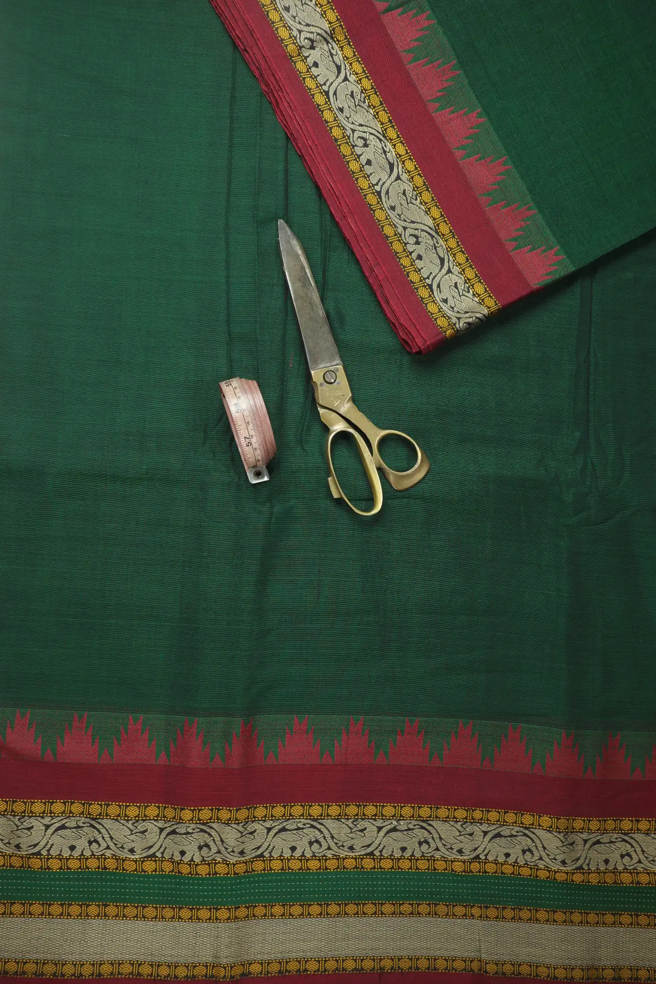 dark-green-thalampoo-reku-elephant-narayanpet-fabric-soft-cotton-fabric-pf000516-b